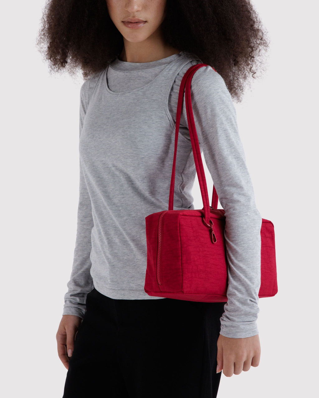 Nylon Bowler Bag in Cherry - Hands Free Everyday Carry