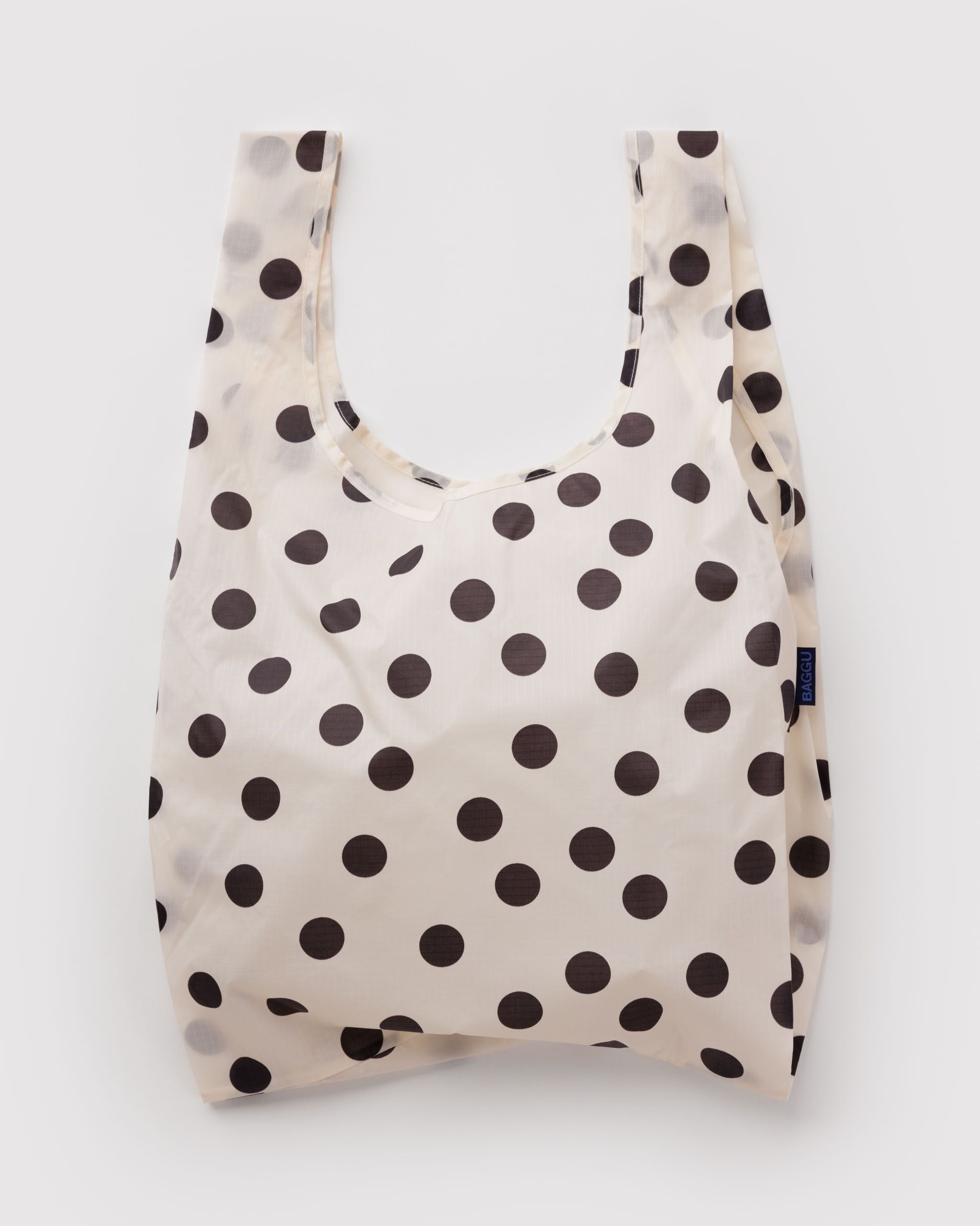 Standard Baggu - Cream and Black Polka Dot