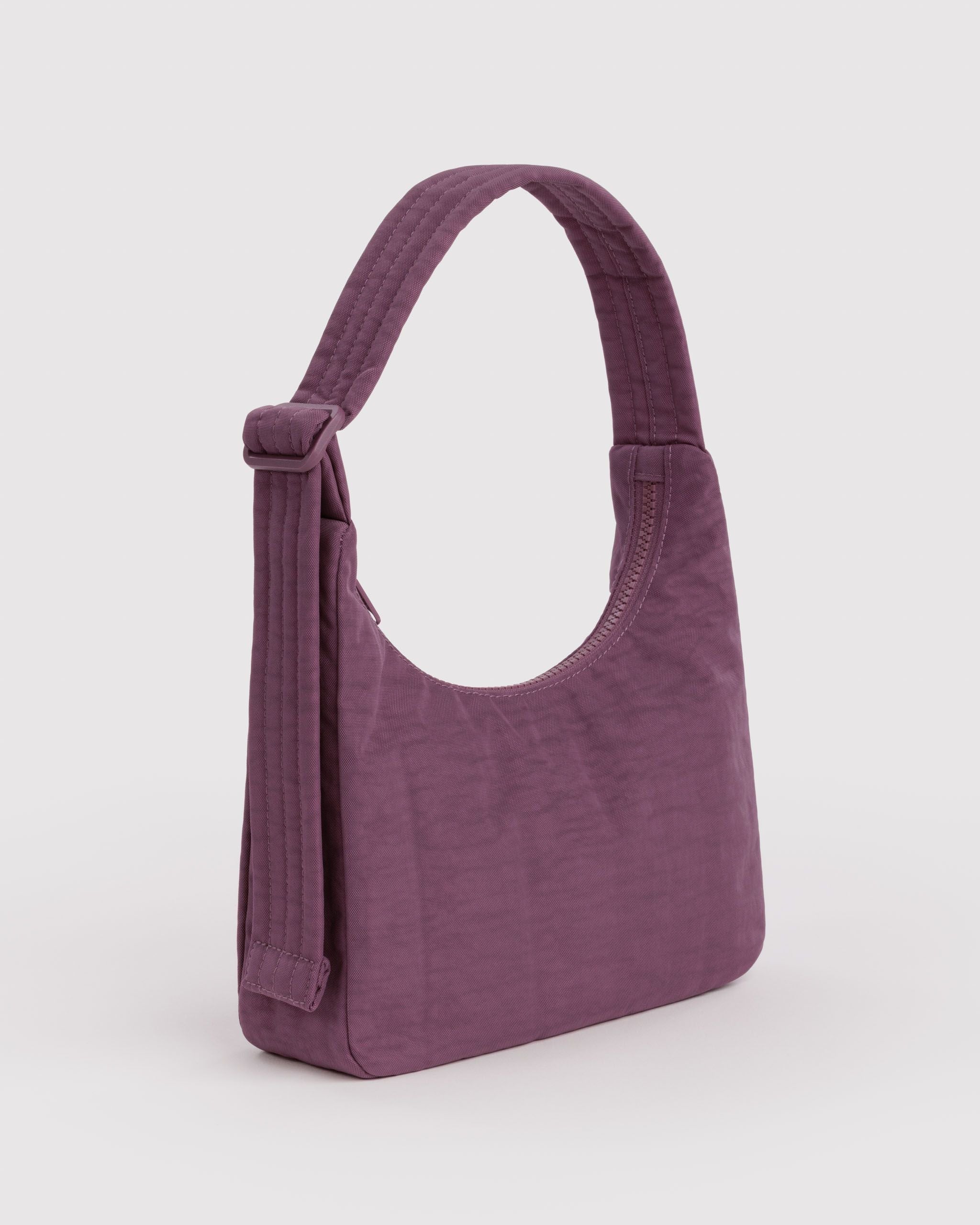Mini Nylon Shoulder Bag in Wild Plum - Hands Free Everyday Carry