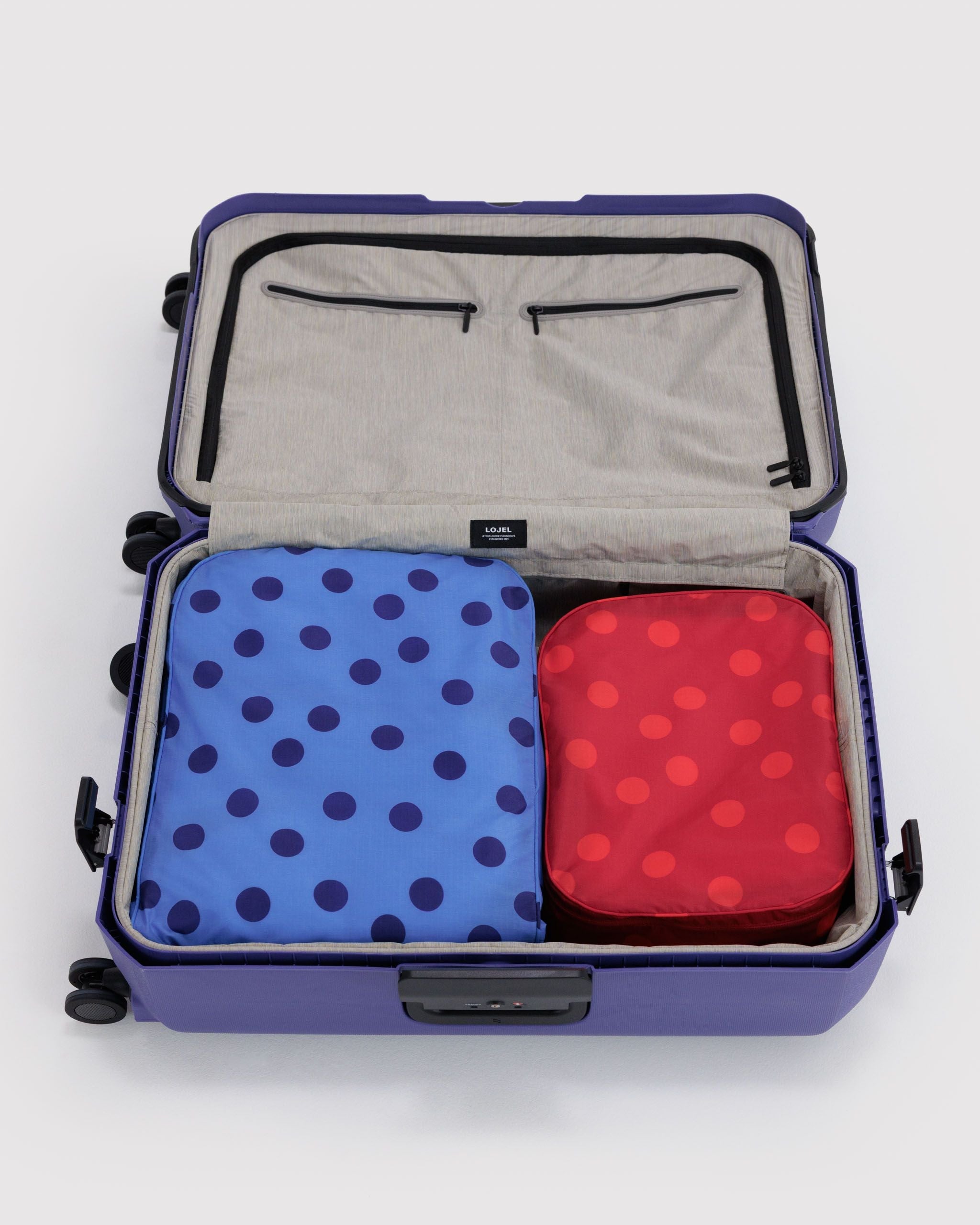 Large Packing Cube Set in Polka Dot Mix - Easy Packing and Storage
