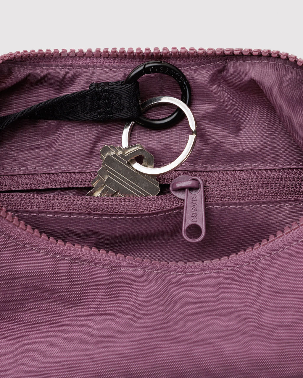 Small Nylon Crescent Bag in Wild Plum - Hands Free Everyday Carry