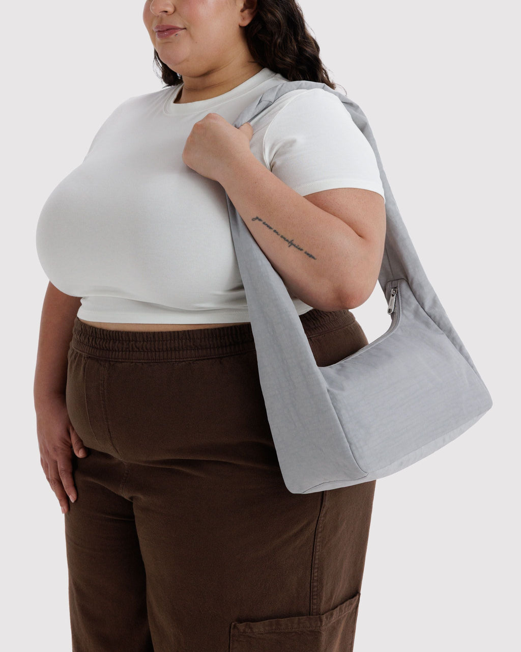 Nylon Meringue Bag in Fog - Hands Free Everyday Carry