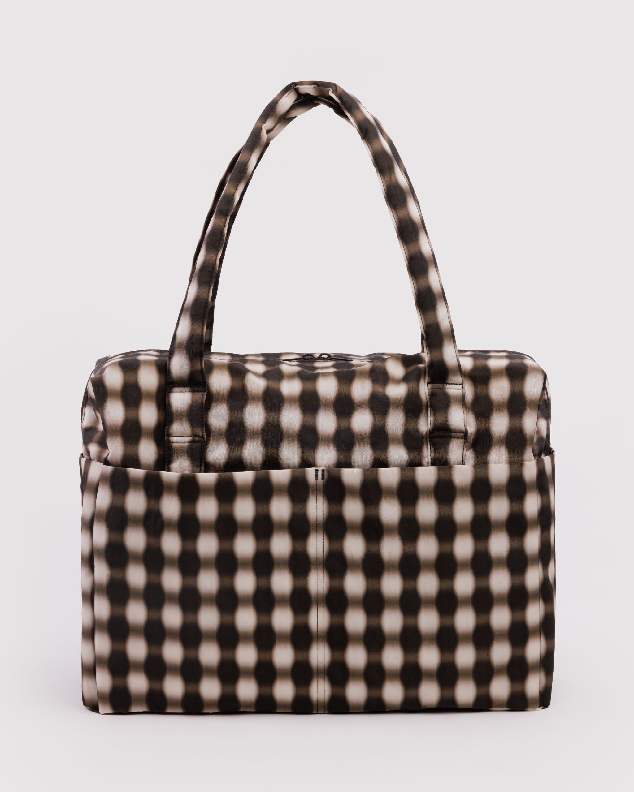 Cloud Carry-On - Blurred Gingham Brown