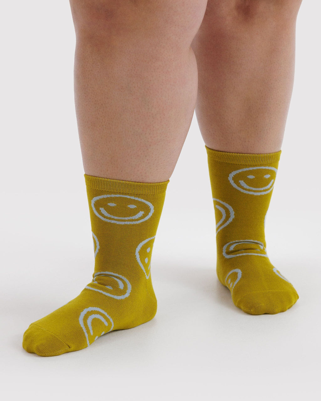 Crew Sock in Ochre Happy - Comfortable Everyday Style