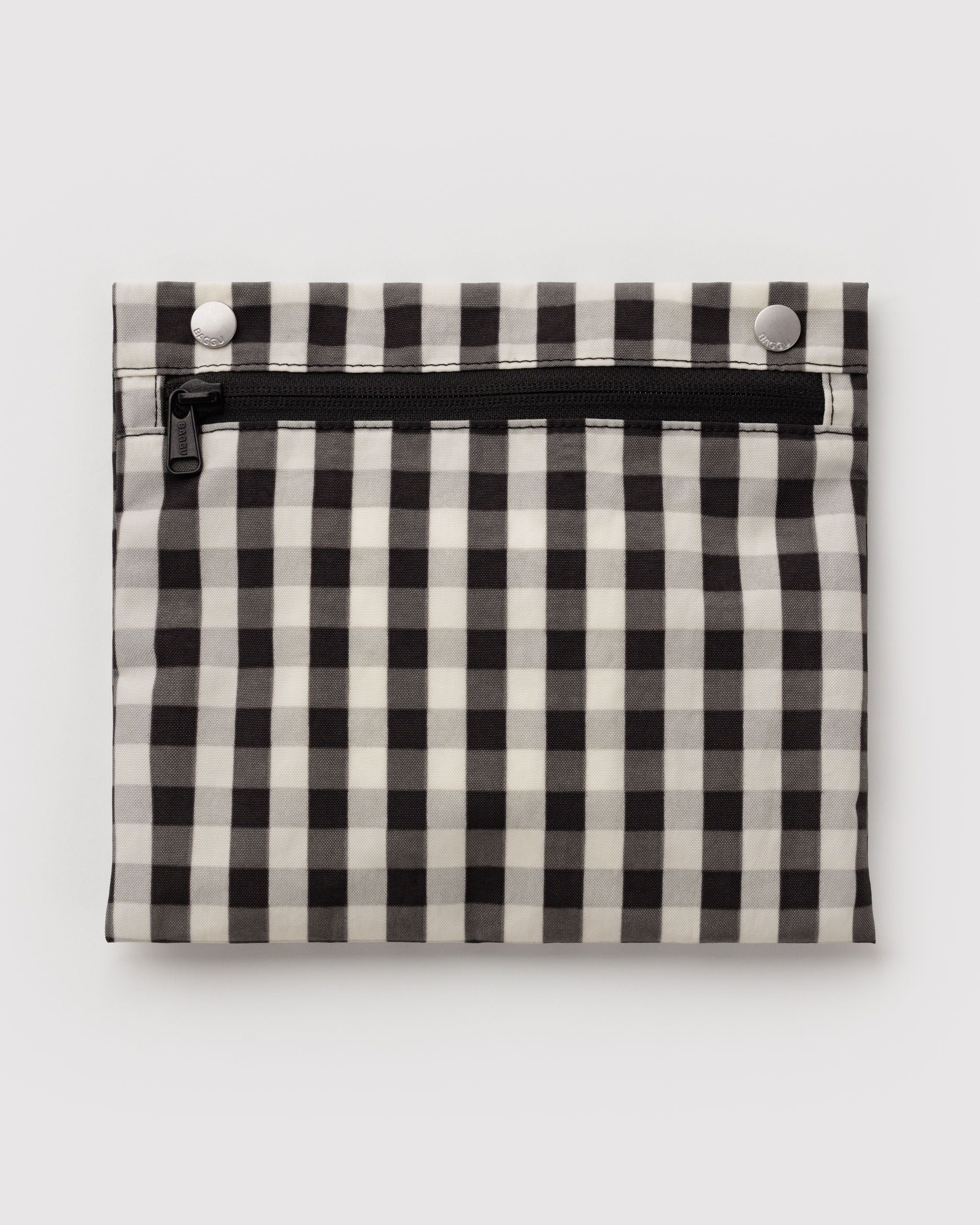Everyday Cloud Bag in Black and Cream Gingham - Roomy Everyday Carry