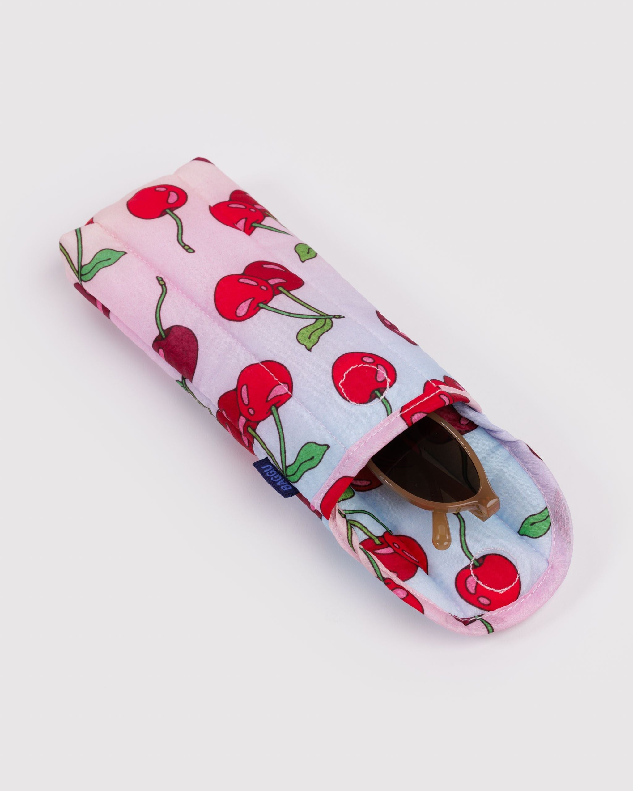 Puffy Glasses Sleeve in Cherries - Soft Protective Storage