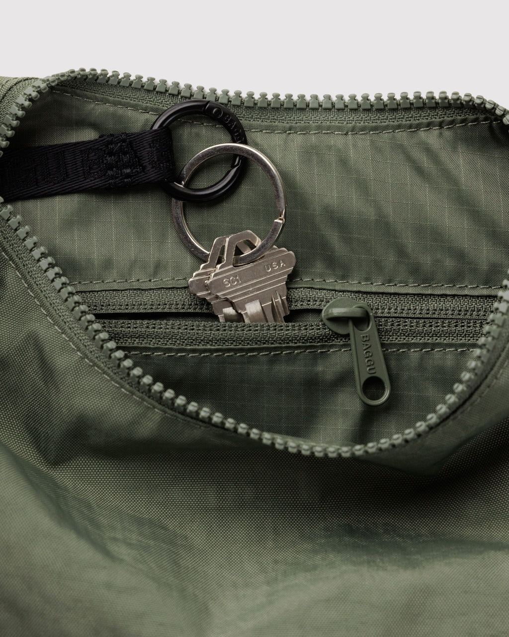 Small Nylon Crescent Bag in Caper - Hands Free Everyday Carry