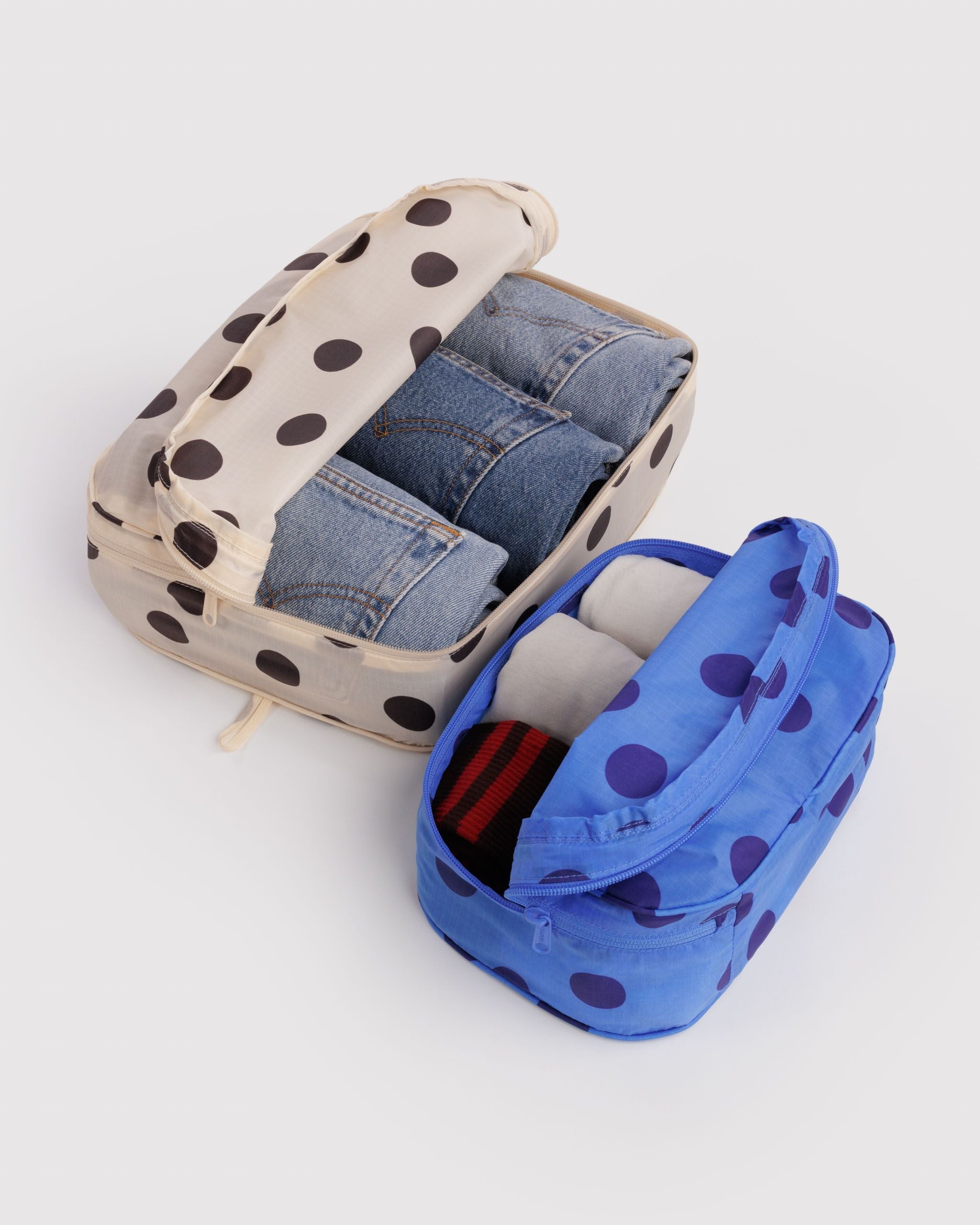 Packing Cube Set in Polka Dot Mix - Easy Packing and Storage