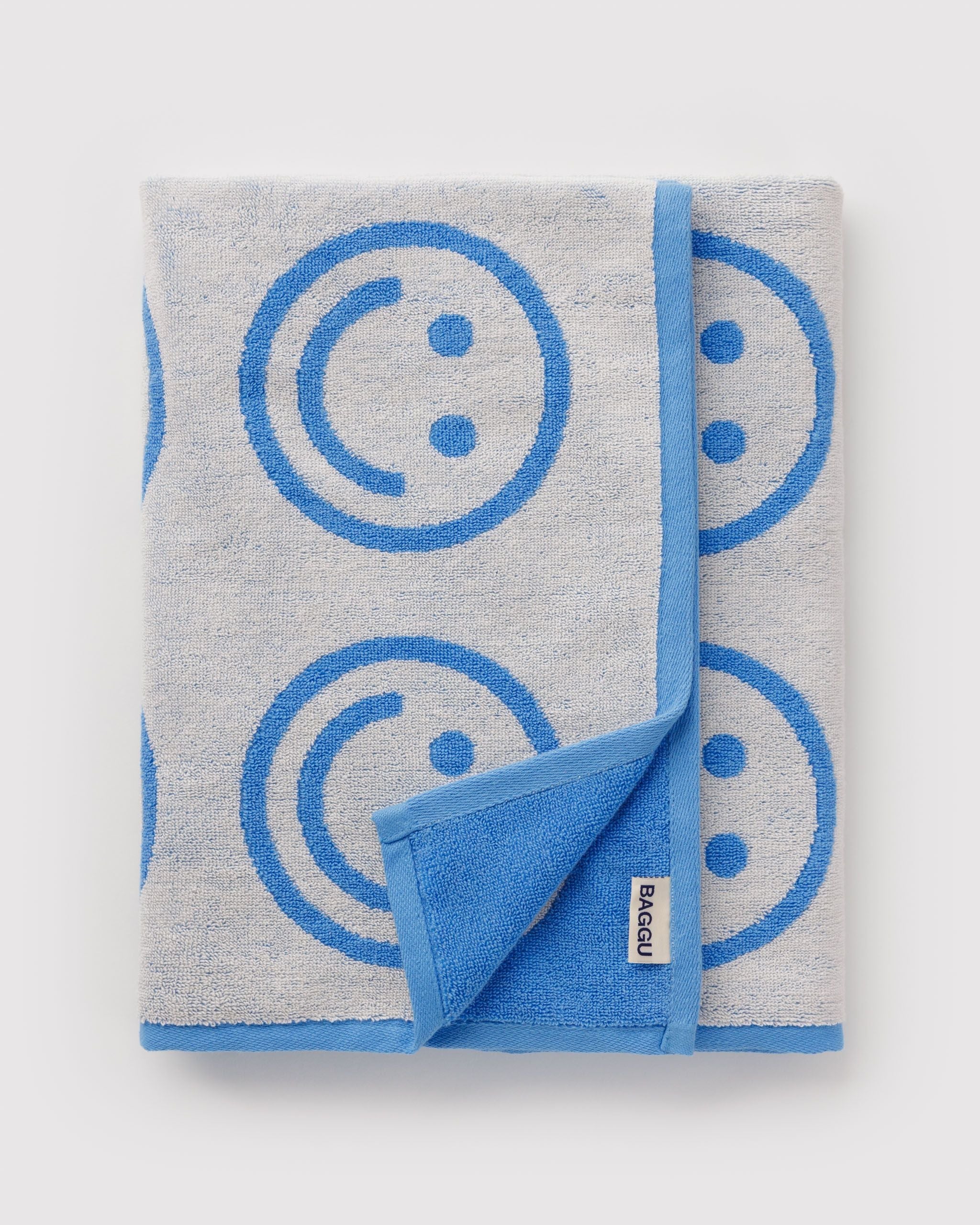 Bath Towel in Sky Blue Happy - Soft Everyday Essential