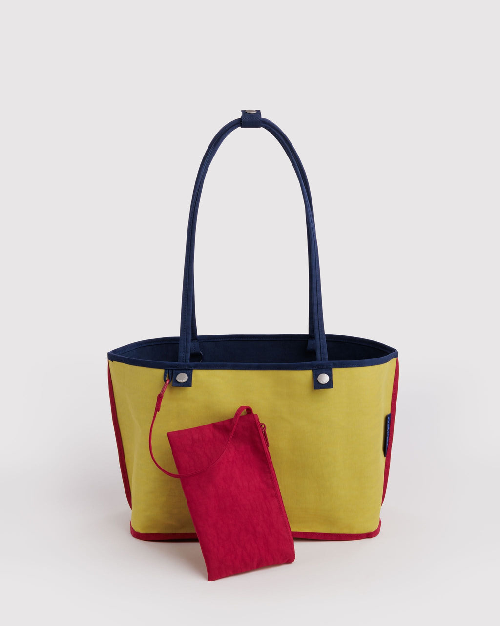 Medium Nylon Reversible Tote in Navy Mix - Roomy Everyday Carry