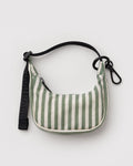 Crescent Bag Charm - Sage Stripe
