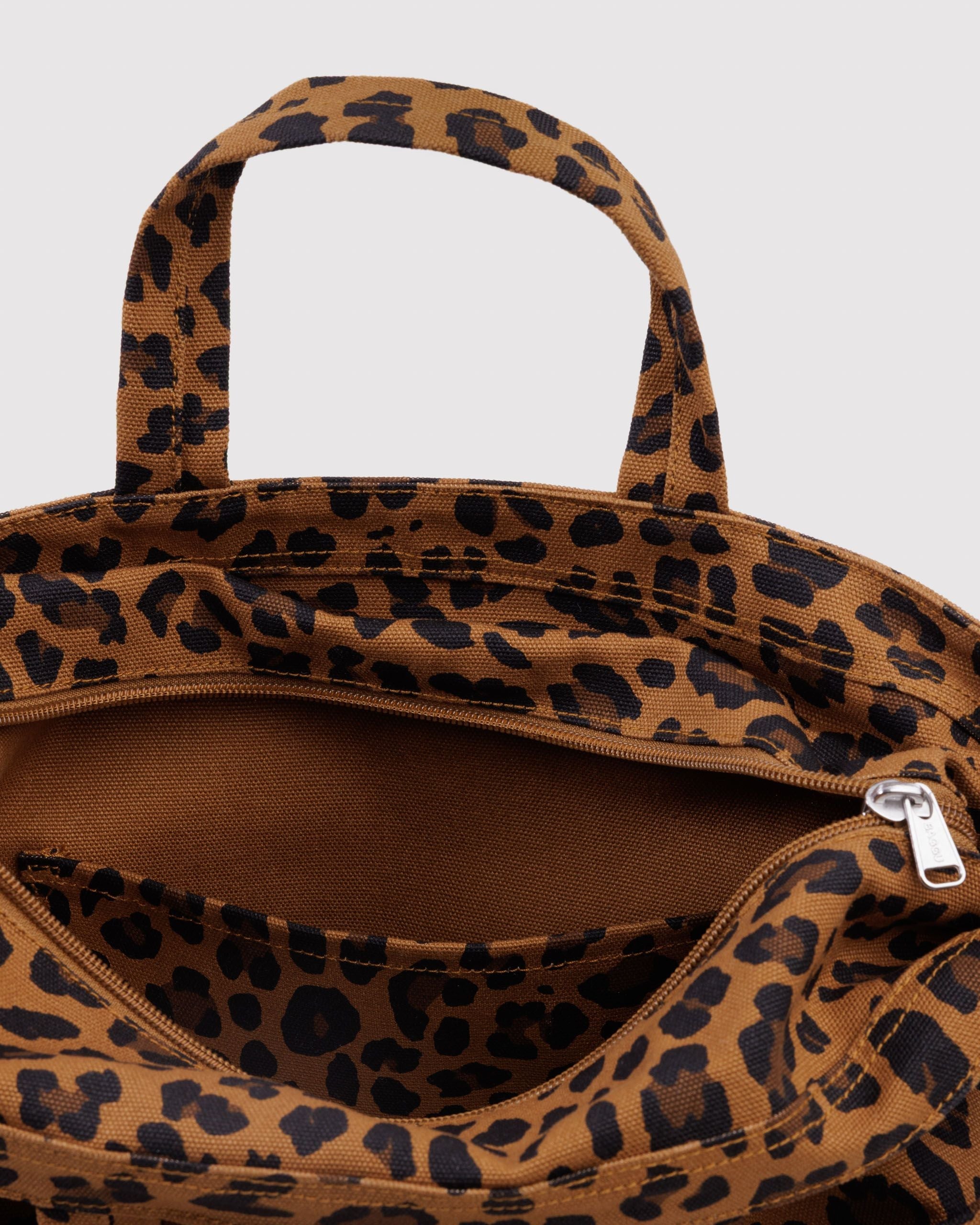 Horizontal Zip Duck Bag in Leopard - Roomy Everyday Carry