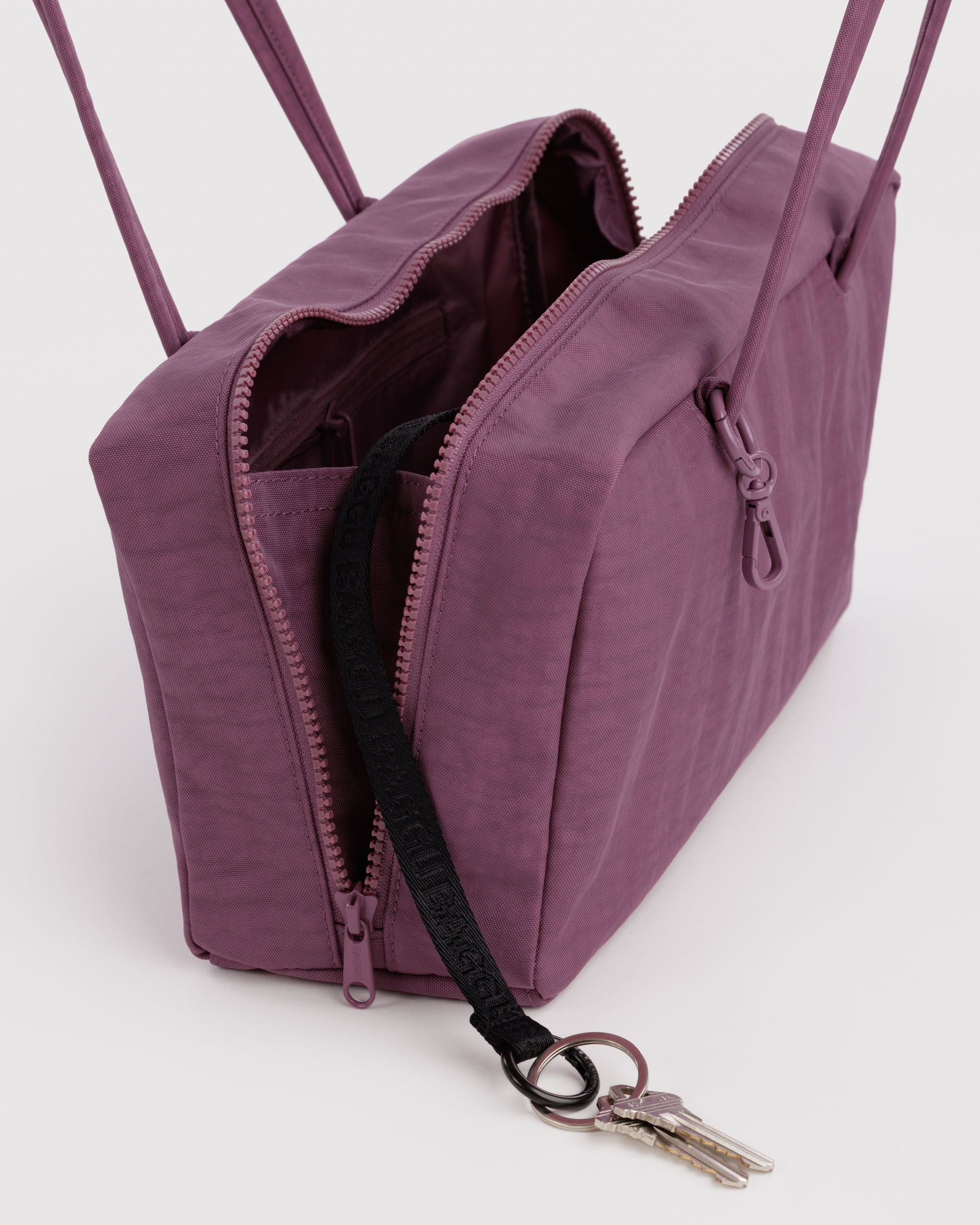 Nylon Bowler Bag in Wild Plum - Hands Free Everyday Carry