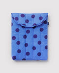 Puffy Laptop Sleeve 13"/14" - Blue Polka Dot