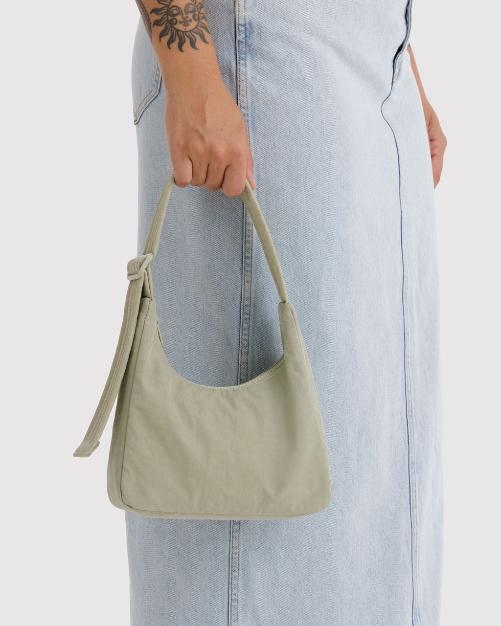 Mini Nylon Shoulder Bag - Sale in Celadon - Hands Free Everyday Carry