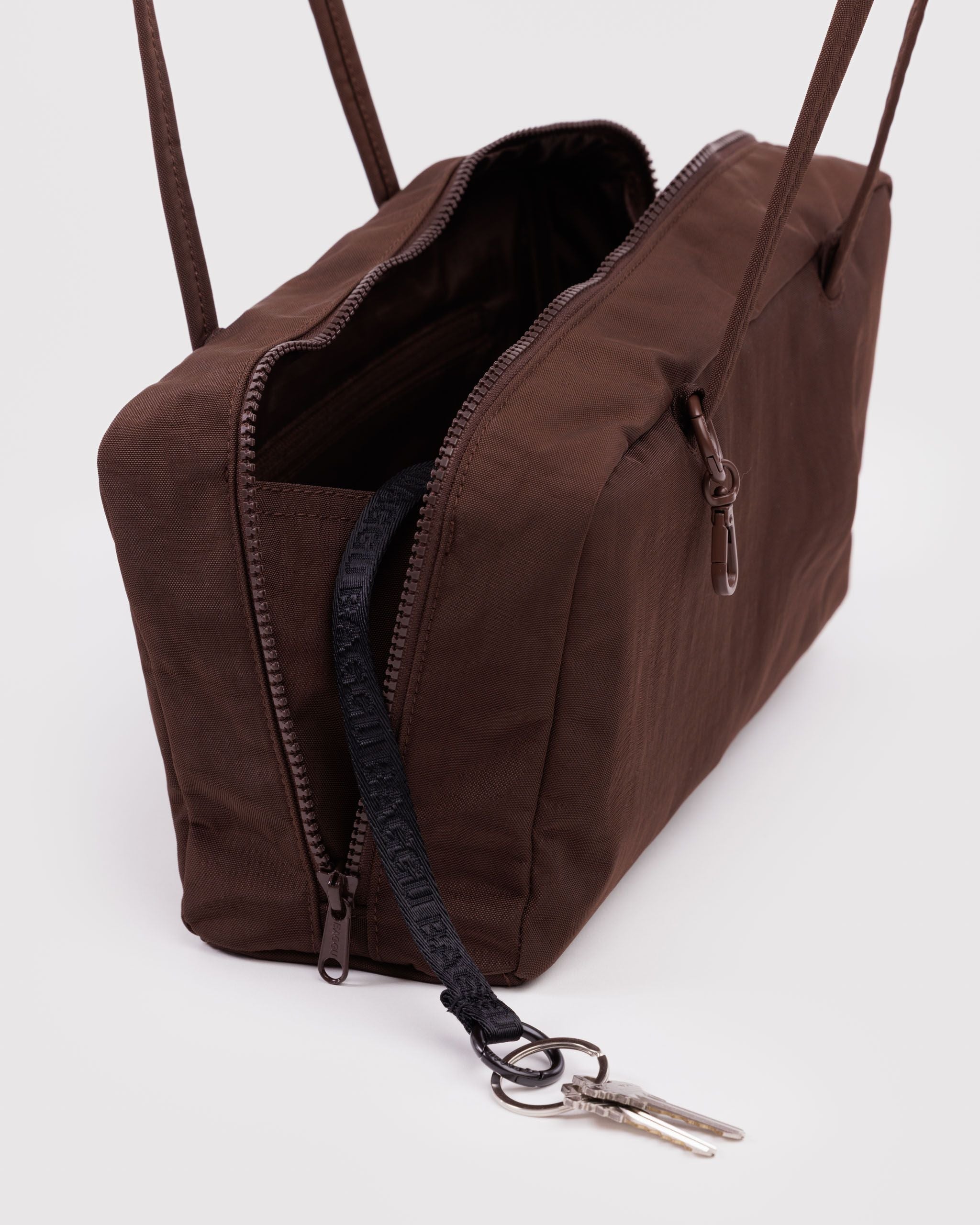 Nylon Bowler Bag in Coffee - Hands Free Everyday Carry