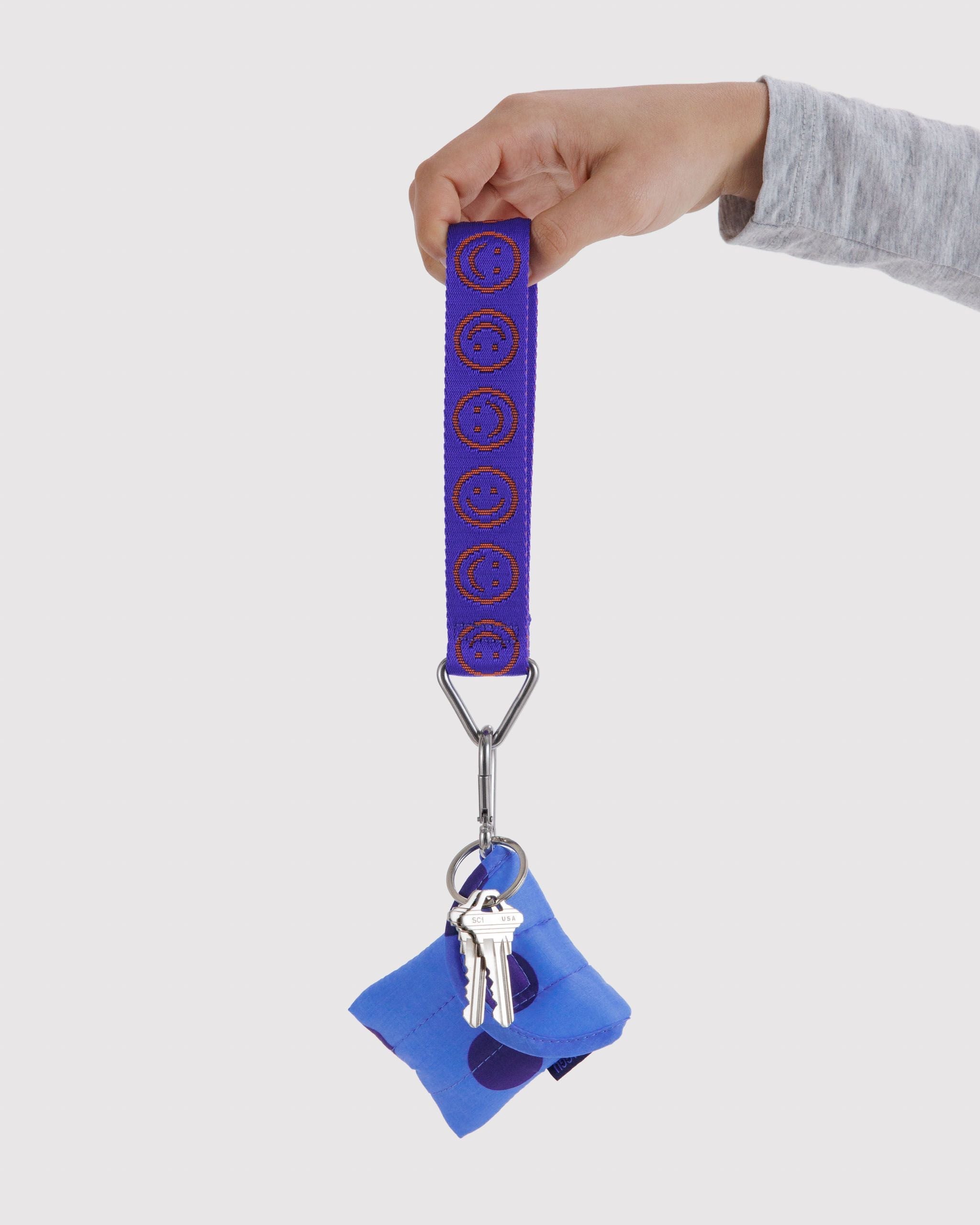 Logo Keychain in Lapis Happy - Playful Bag Accessory