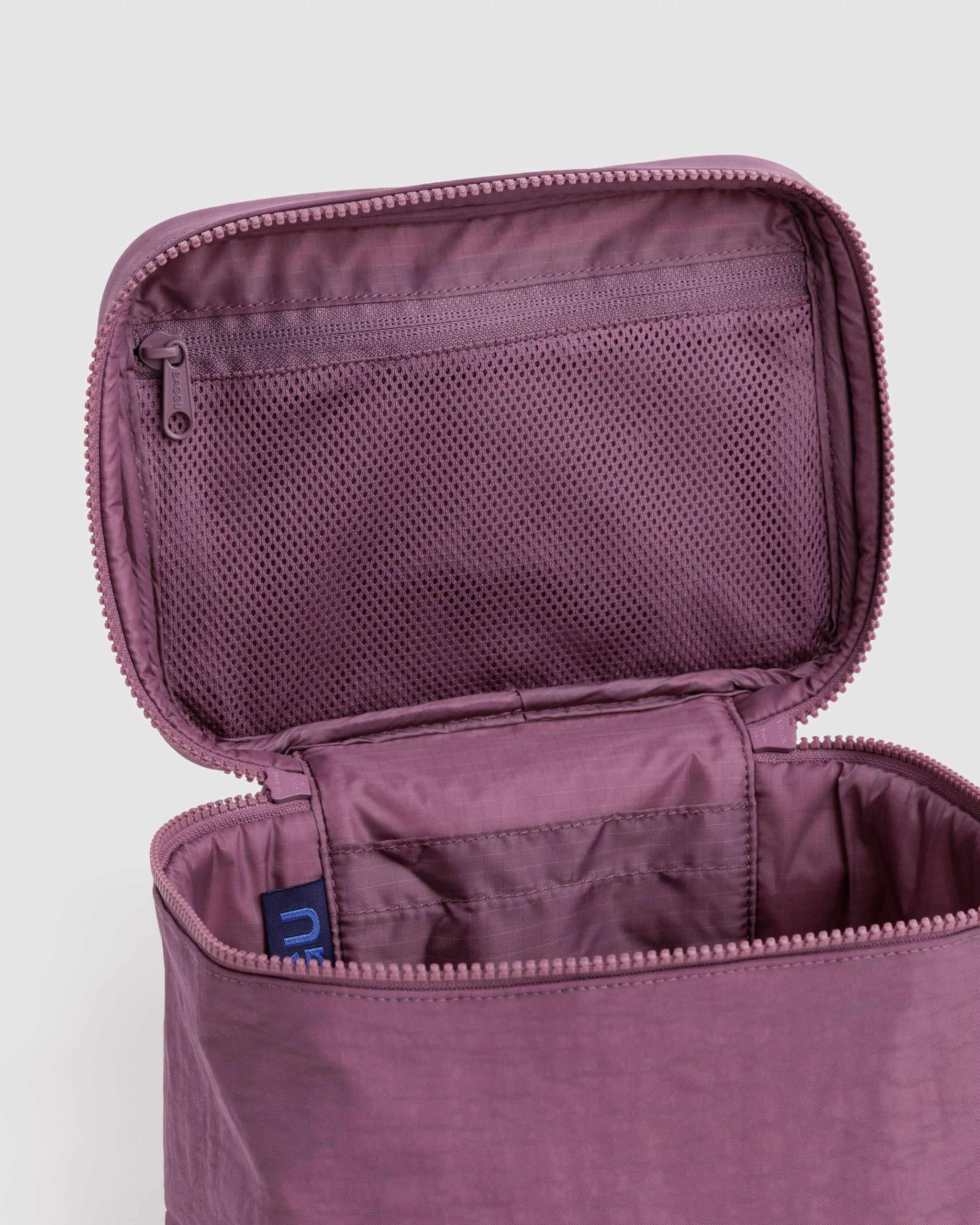 Large Cosmetic Case in Wild Plum - Easy Packing and Storage