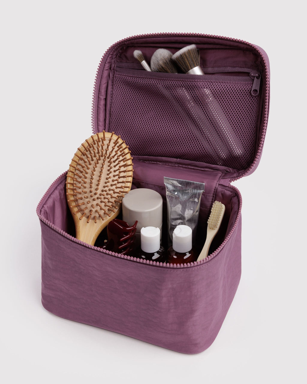 Large Cosmetic Case in Wild Plum - Easy Packing and Storage