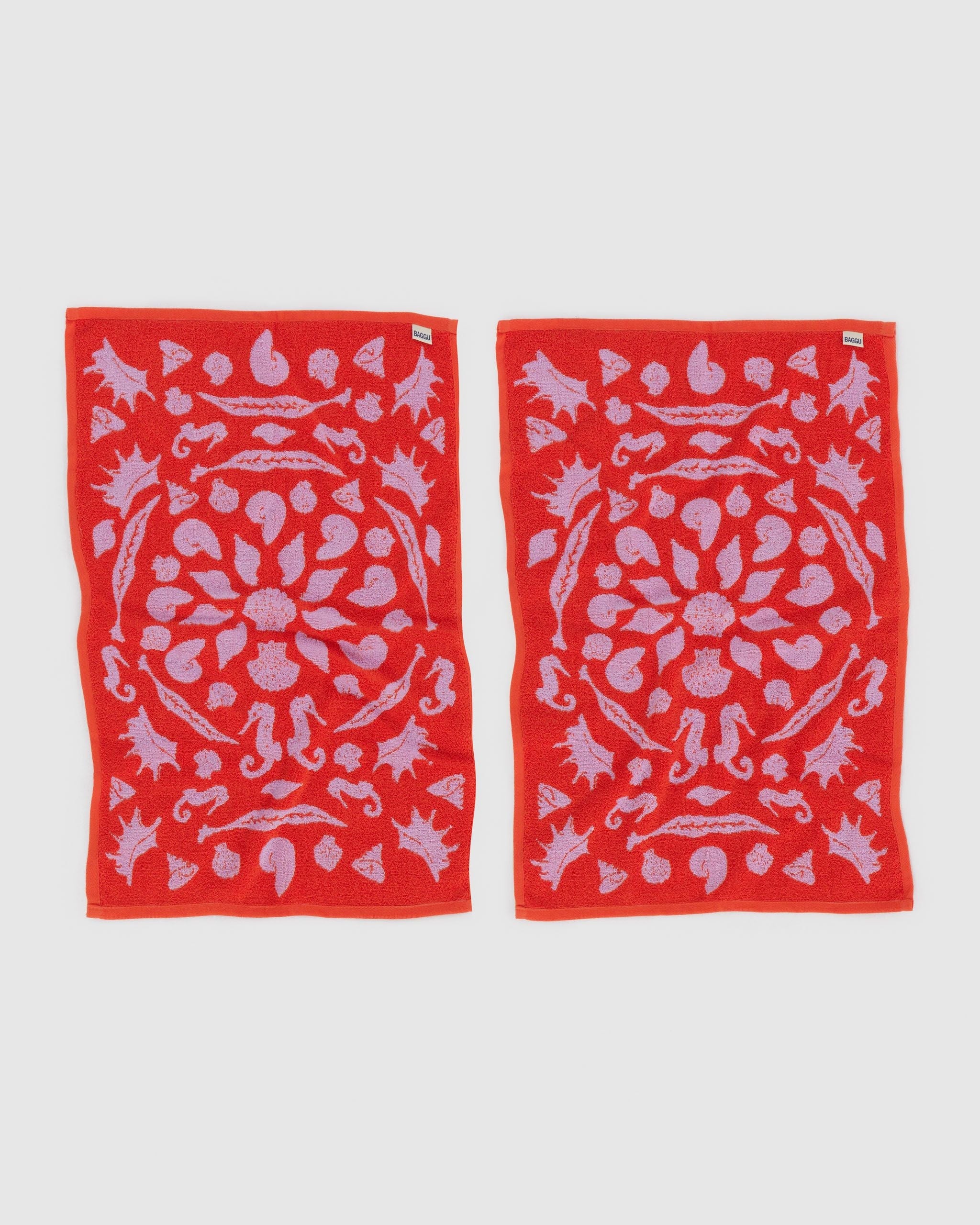 Hand Towel Set of 2 in Sea Shells - Soft Everyday Essential