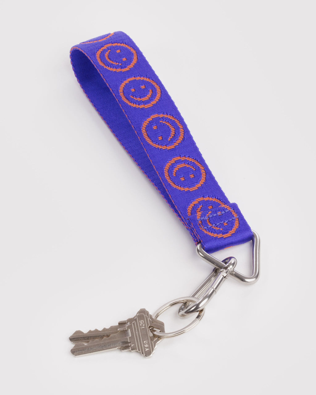 Logo Keychain in Lapis Happy - Playful Bag Accessory