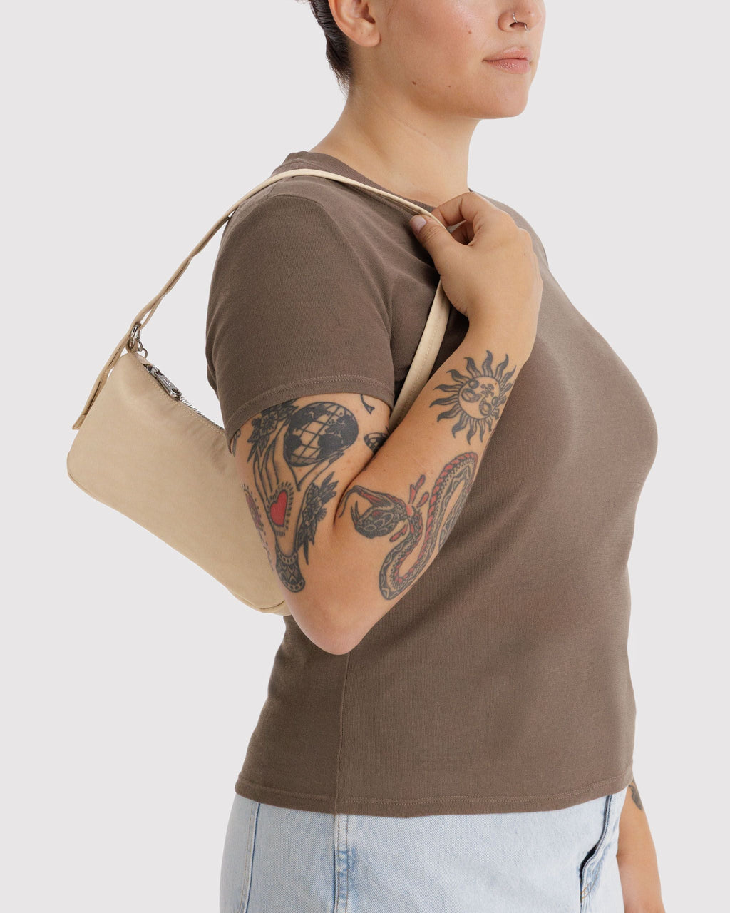 Nylon Pochette - Sale in Custard - Hands Free Everyday Carry