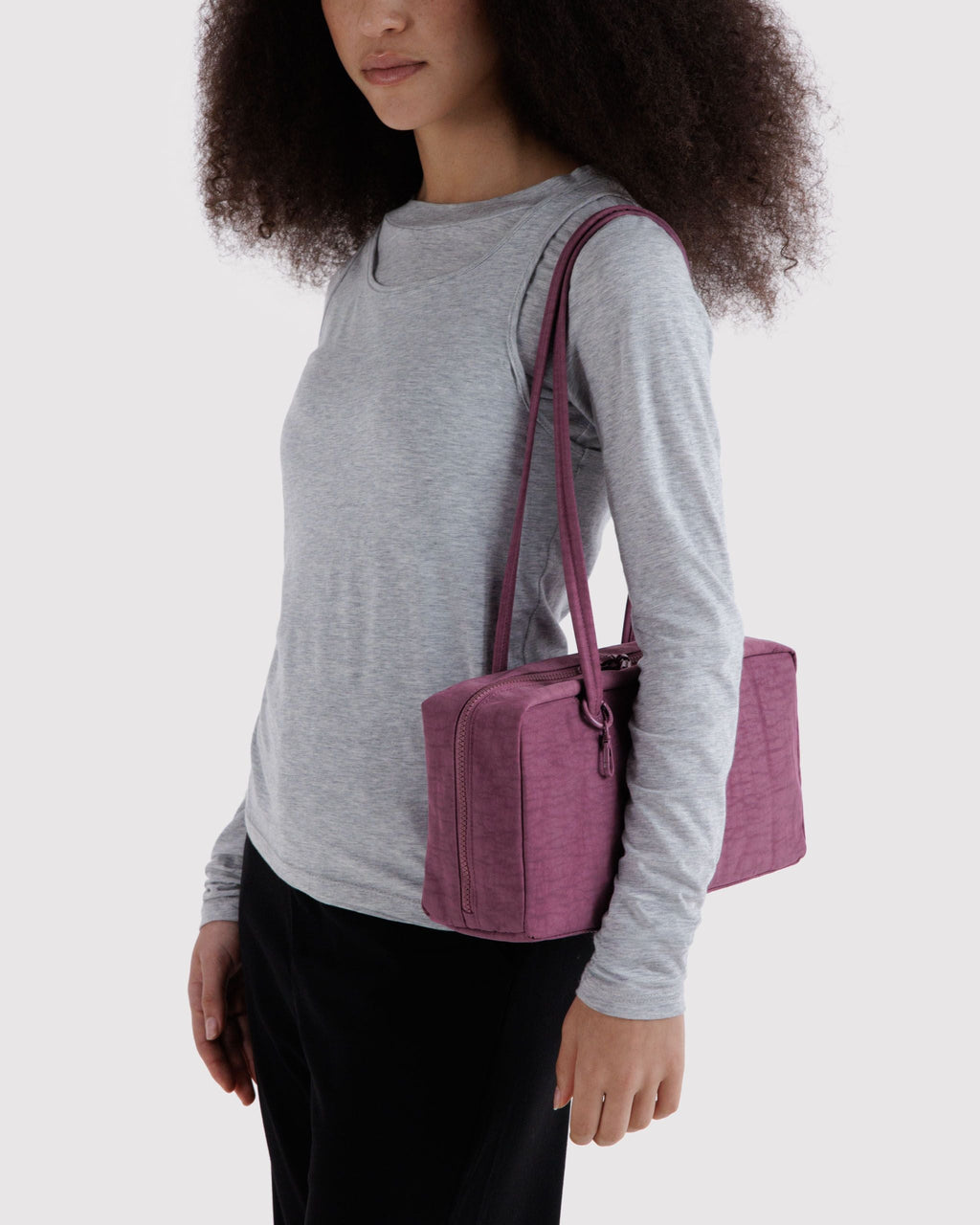 Nylon Bowler Bag in Wild Plum - Hands Free Everyday Carry