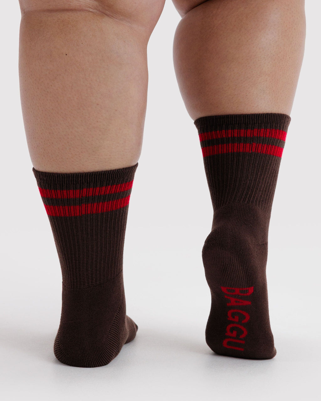 Ribbed Sock in Coffee Stripe - Comfortable Everyday Style
