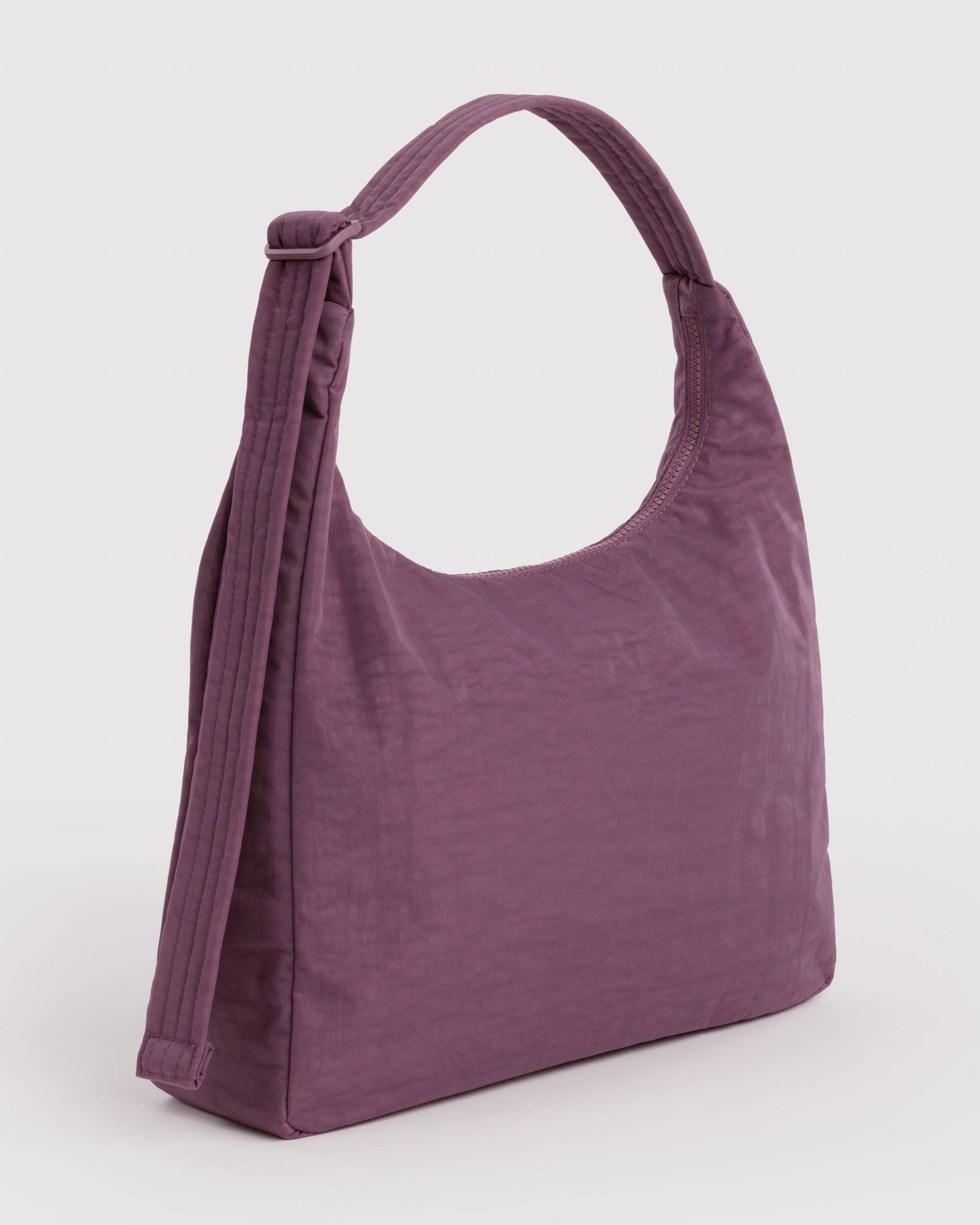Nylon Shoulder Bag in Wild Plum - Hands Free Everyday Carry