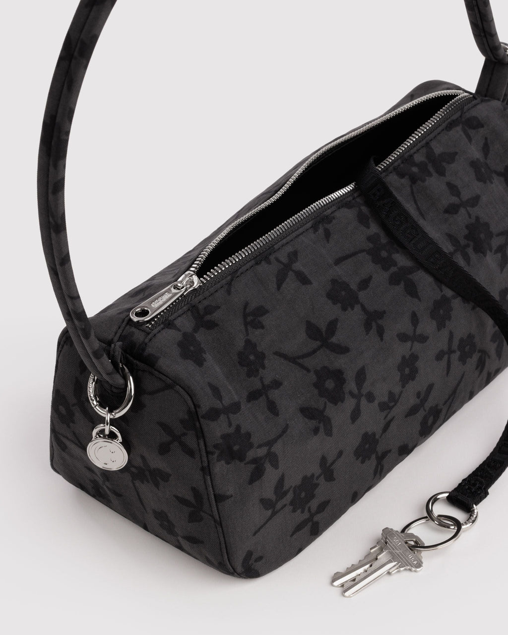 Nylon Loaf Bag in Charcoal Ditsy Floral - Hands Free Everyday Carry