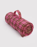 Puffy Picnic Blanket - Azalea Pink Tartan