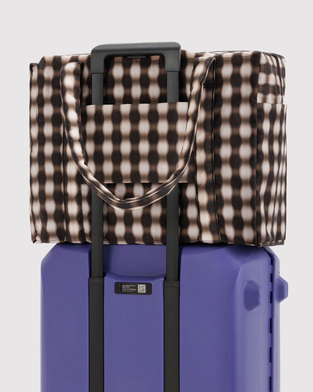 Cloud Carry-On in Blurred Gingham Brown - Organized Travel Carry