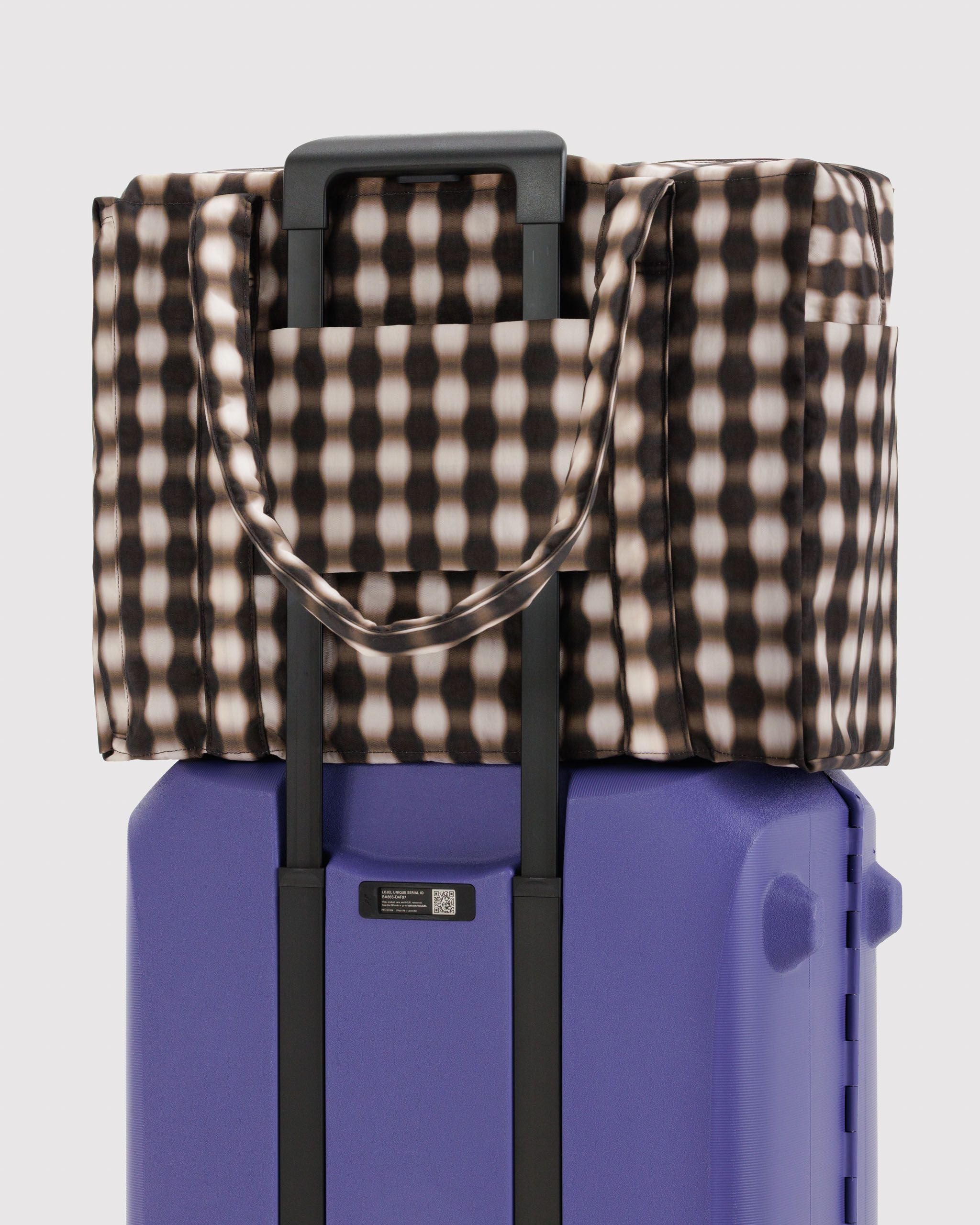 Cloud Carry-On in Blurred Gingham Brown - Organized Travel Carry