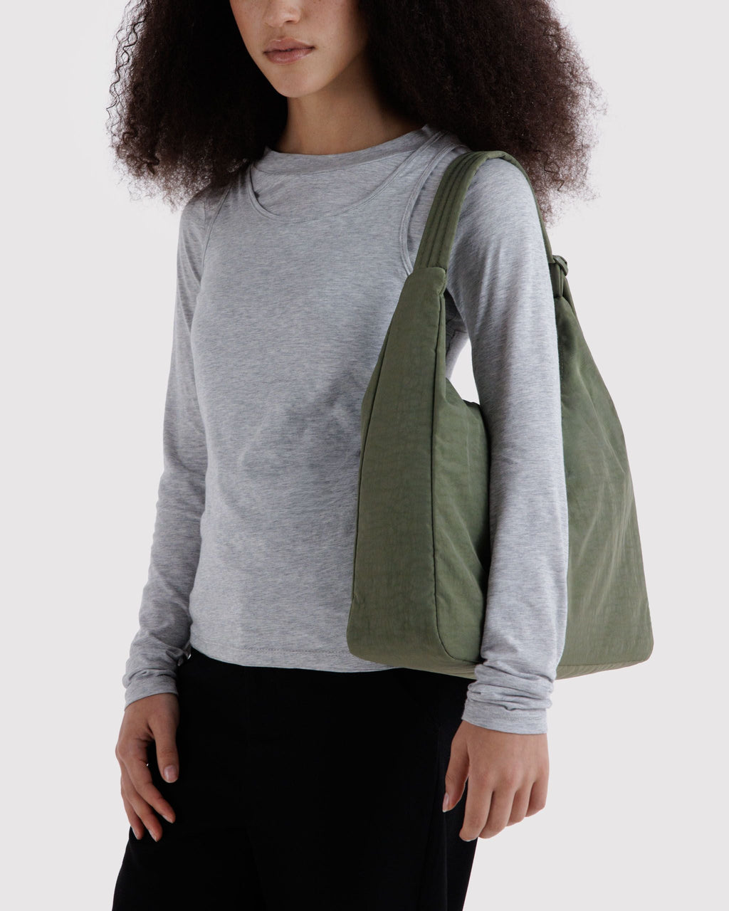 Nylon Shoulder Bag in Caper - Hands Free Everyday Carry