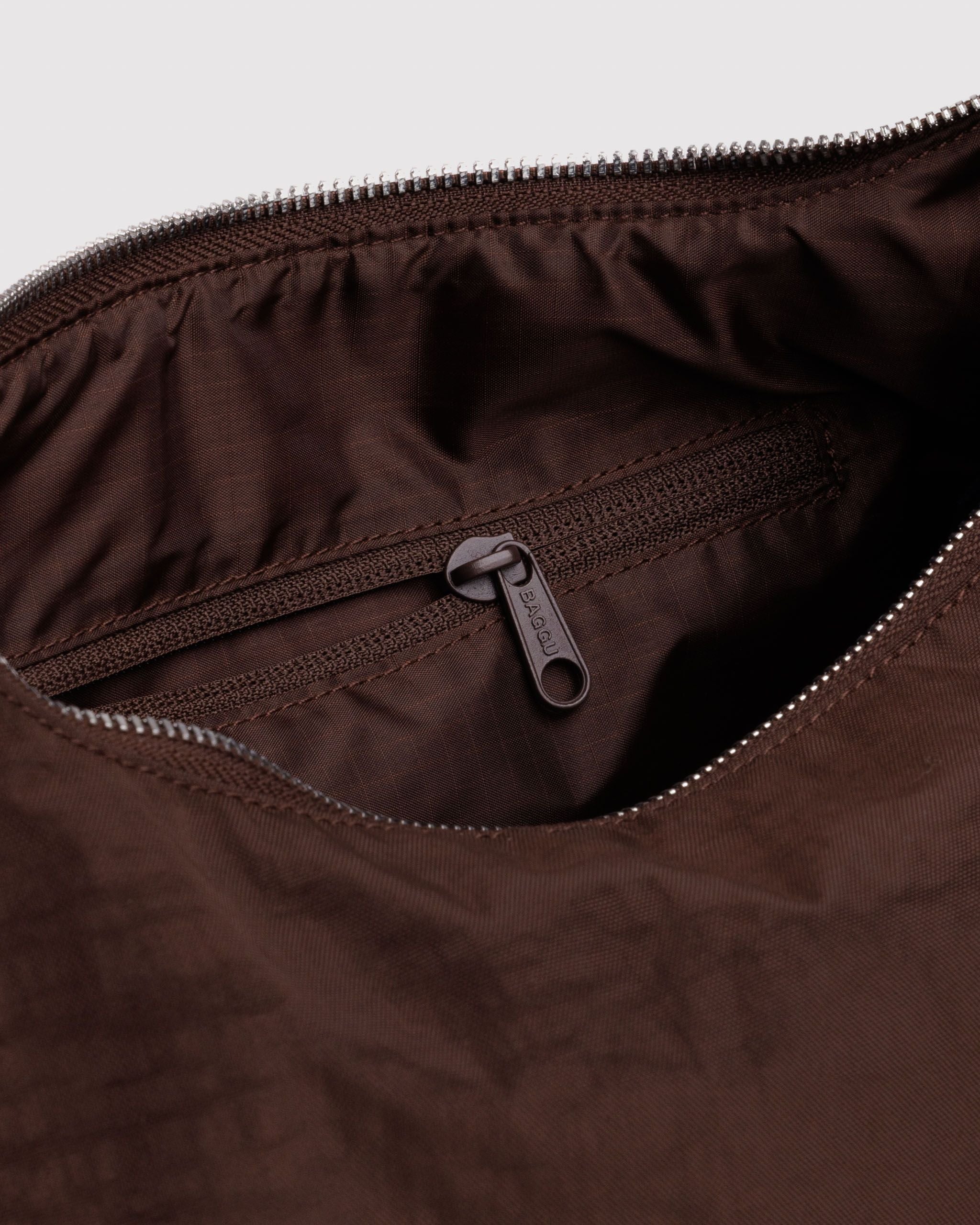Nylon Meringue Bag in Coffee - Hands Free Everyday Carry