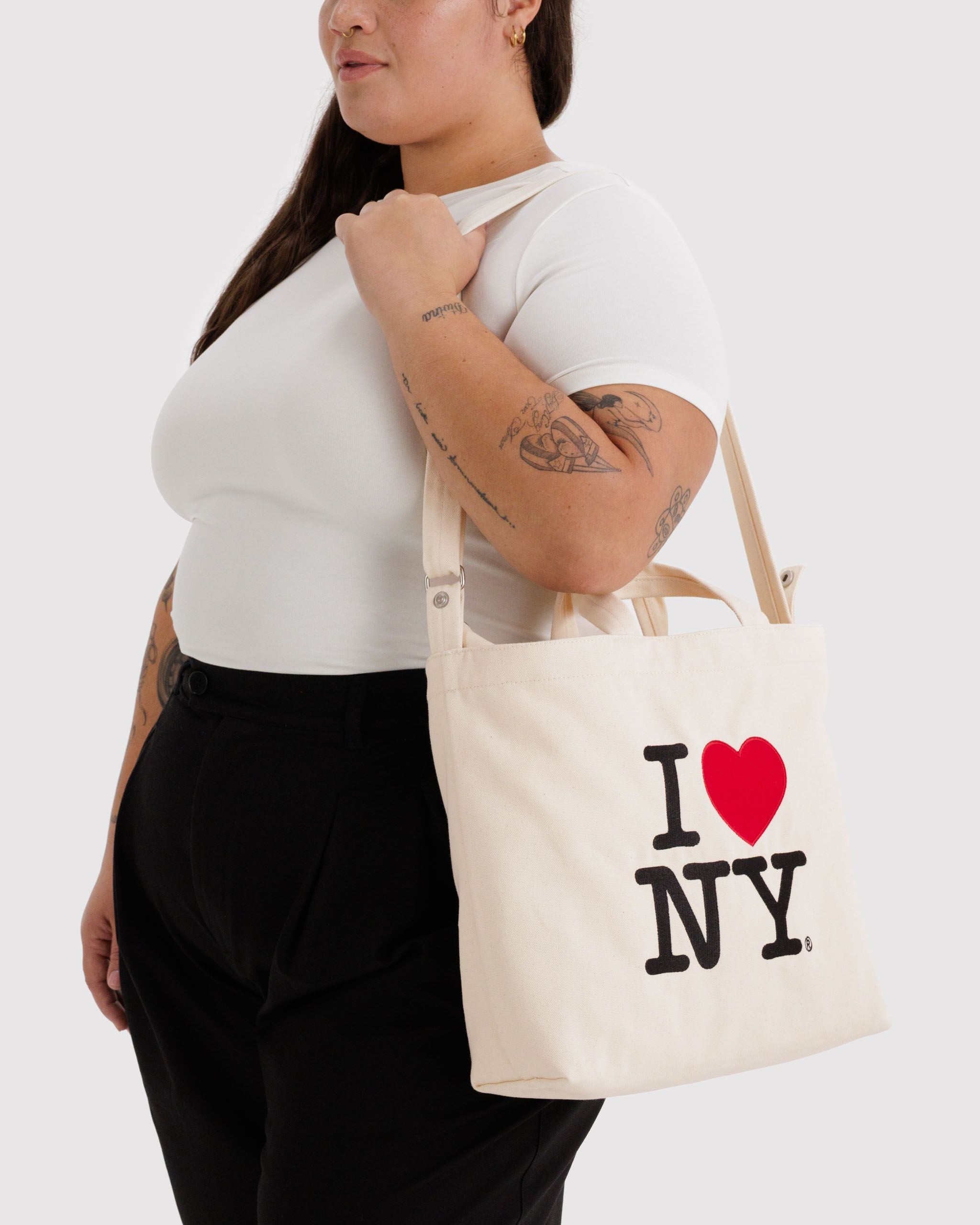 Horizontal Zip Duck Bag in I Love NY - Roomy Everyday Carry
