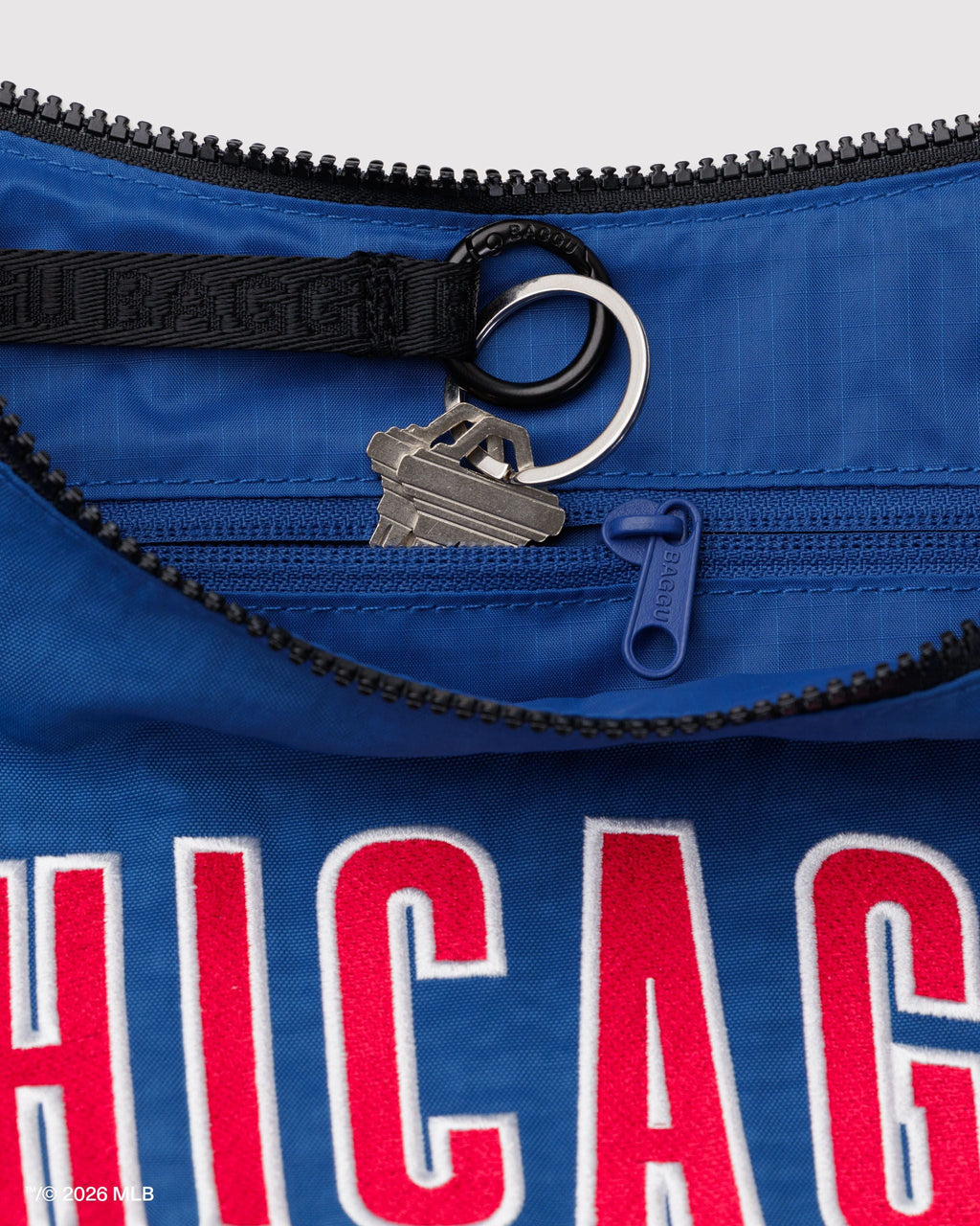 Medium Nylon Crescent Bag in Chicago CubsTM