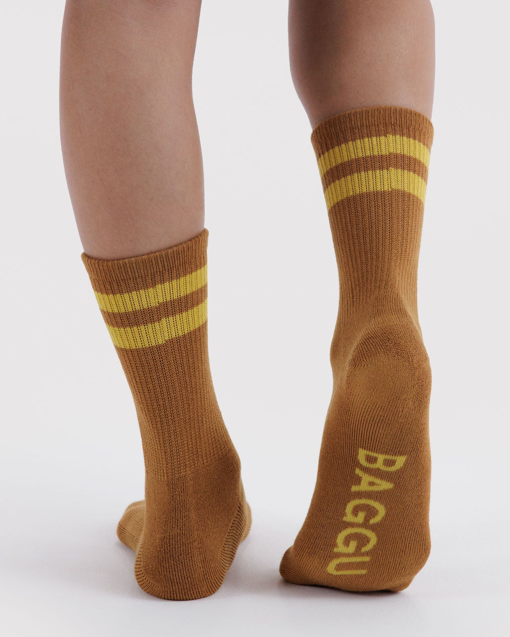 Ribbed Sock in Toffee Stripe - Comfortable Everyday Style