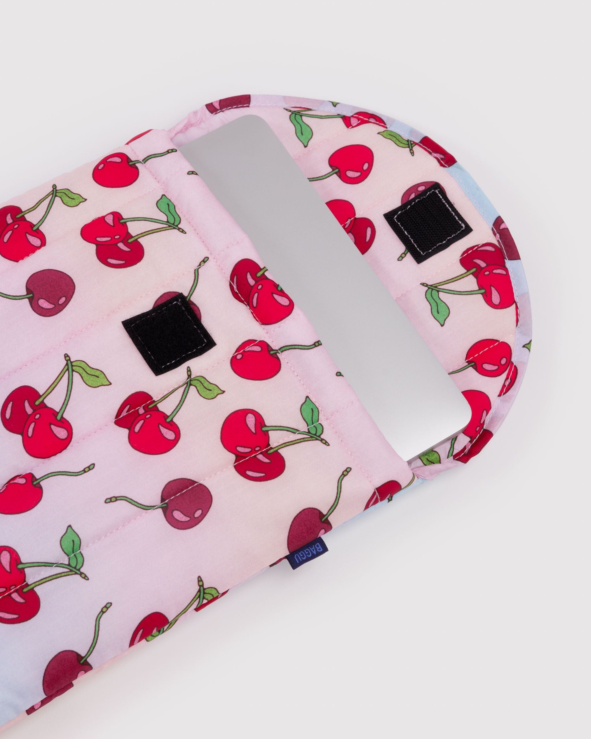 Puffy Laptop Sleeve 13 14 in Cherries - Soft Protective Storage
