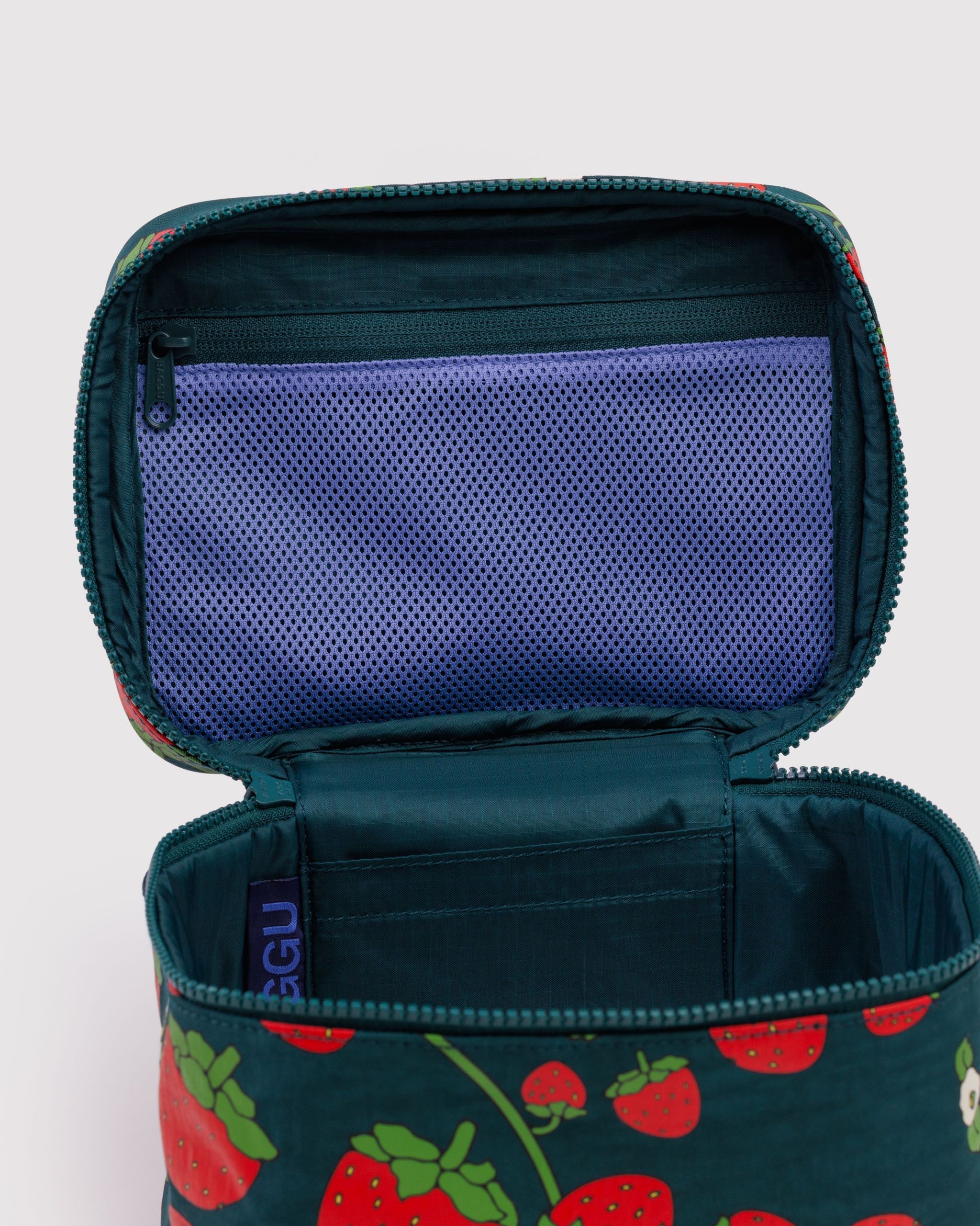 Large Cosmetic Case in Strawberry Blossom - Easy Packing and Storage