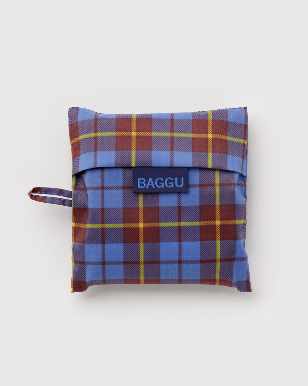 Standard Baggu in Blue Tartan - Reusable Everyday Carry