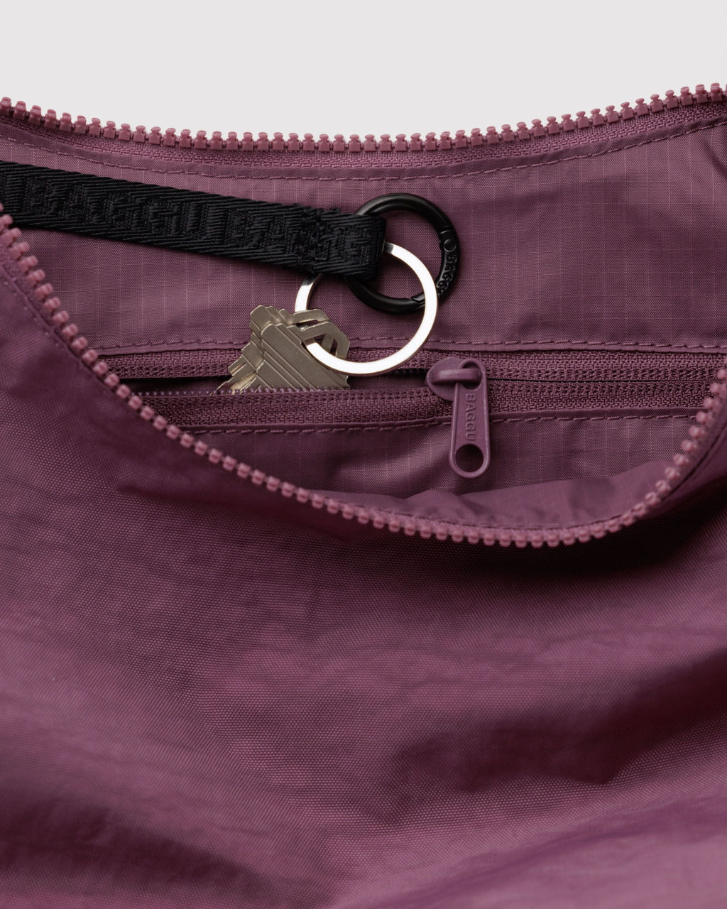 Medium Nylon Crescent Bag in Wild Plum - Hands Free Everyday Carry