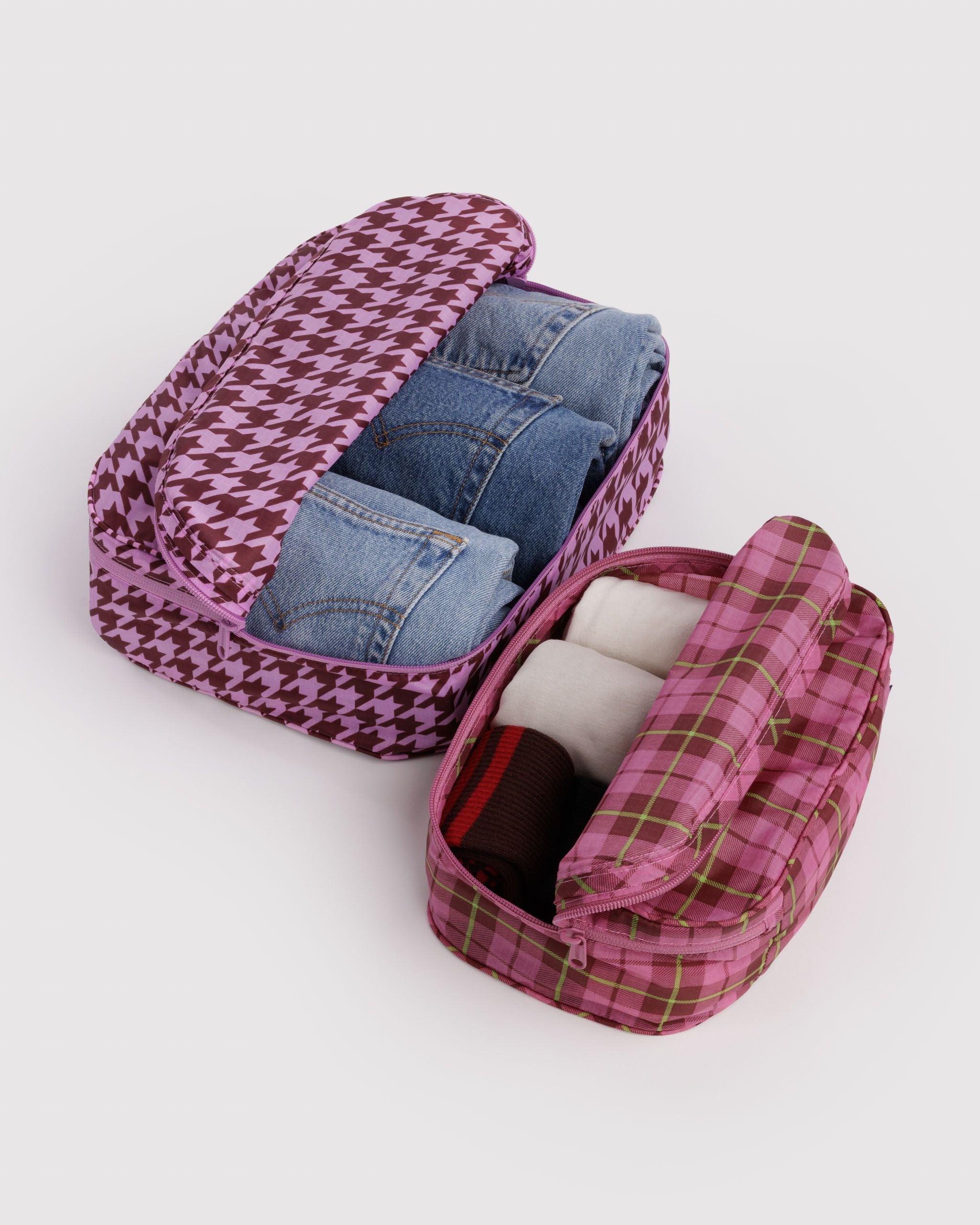 Packing Cube Set in Check Mix - Easy Packing and Storage