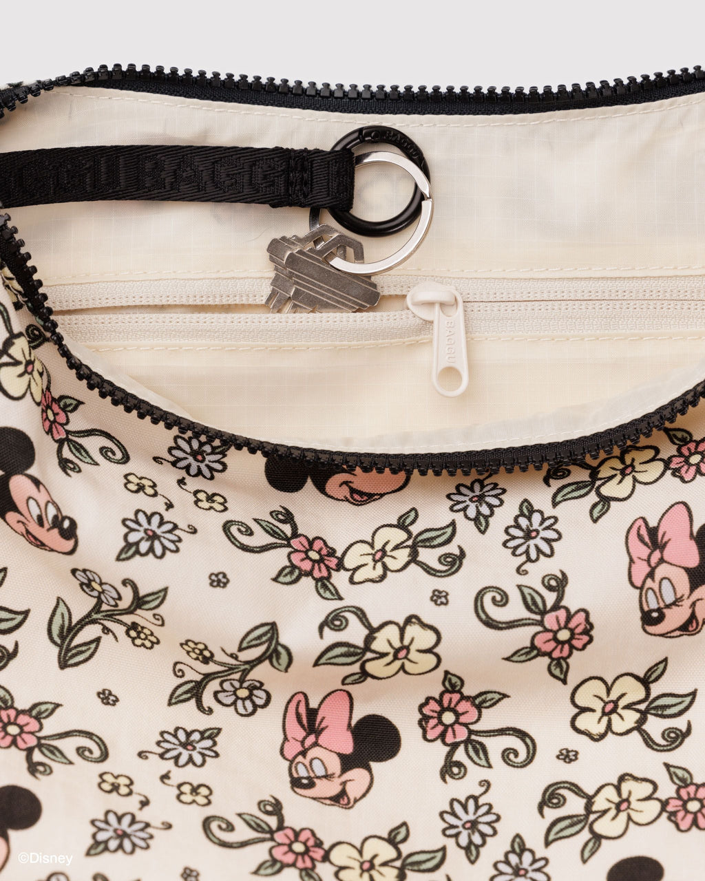 Medium Nylon Crescent Bag in Storybook Floral