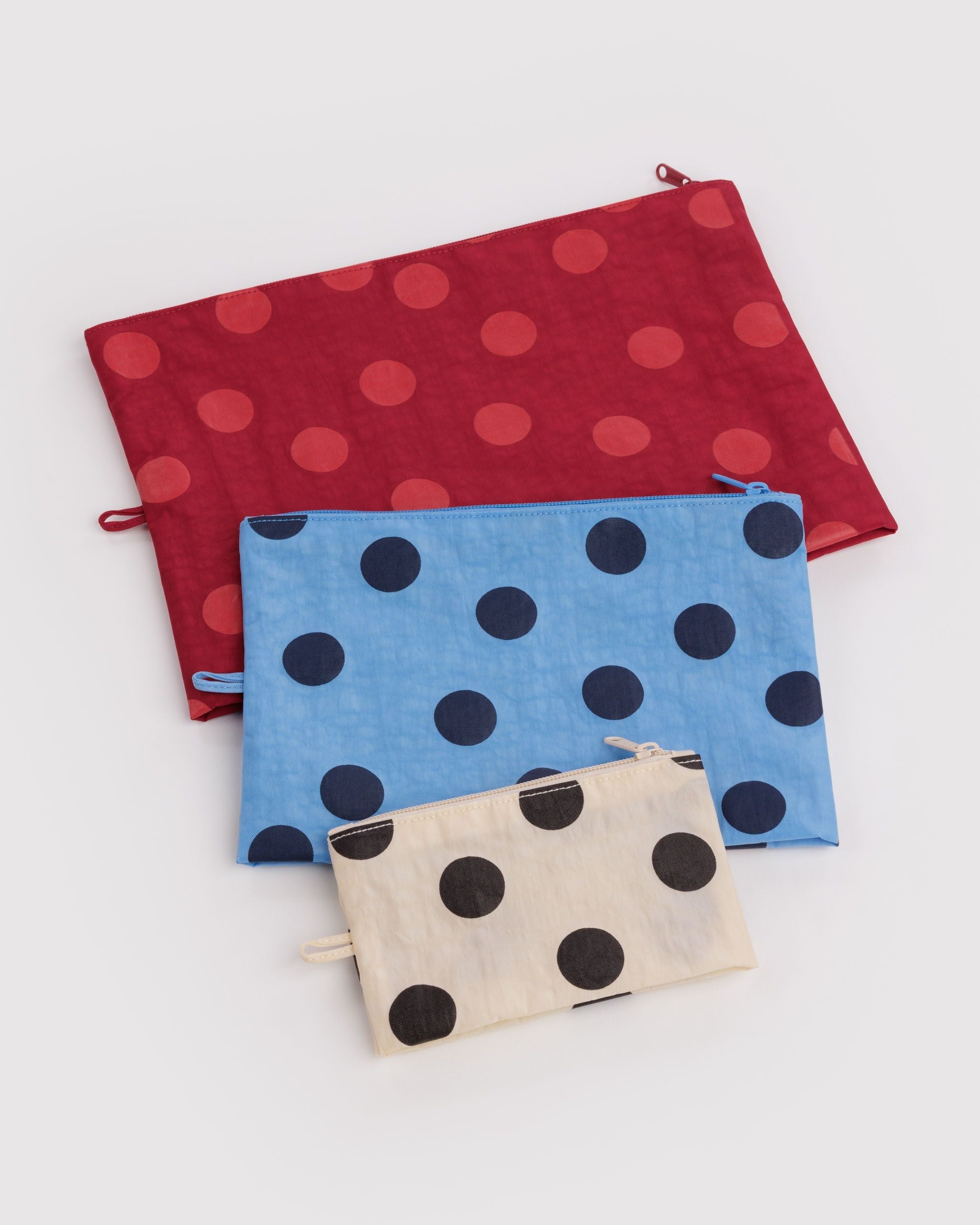 Go Pouch Set in Polka Dot Mix - Easy Packing and Storage