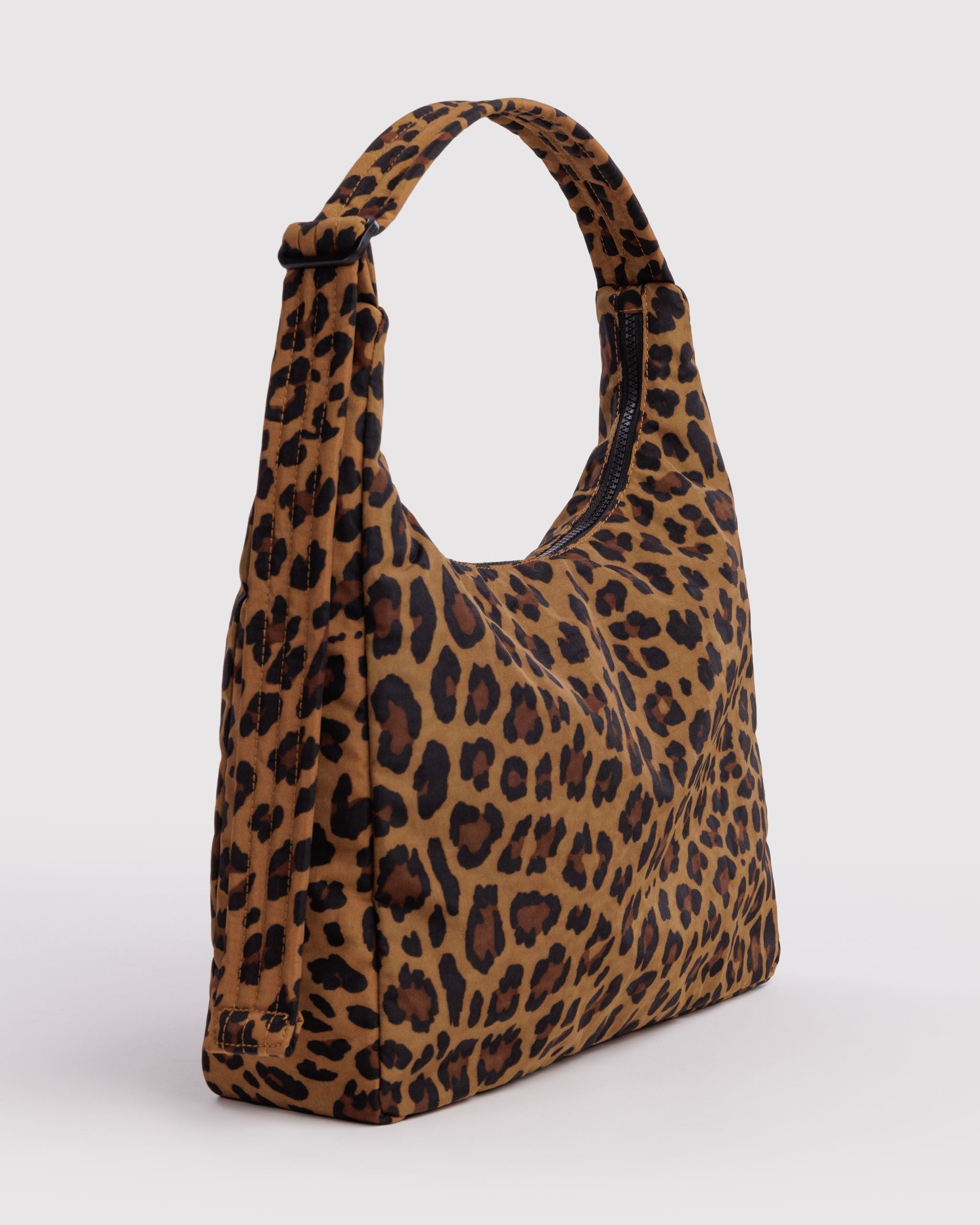 Nylon Shoulder Bag in Leopard - Hands Free Everyday Carry