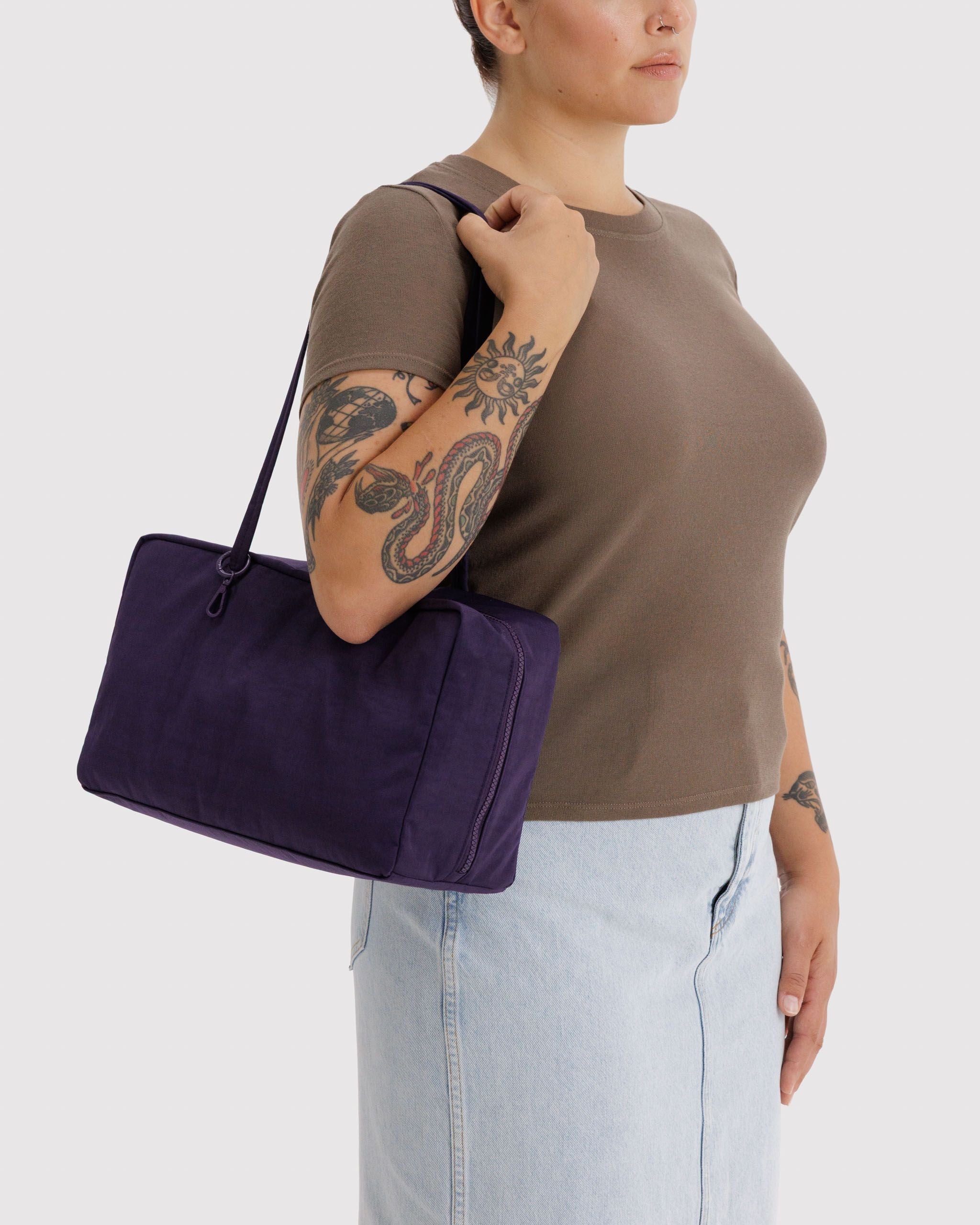 Medium Nylon Bowler Bag - Sale in Fig - Hands Free Everyday Carry
