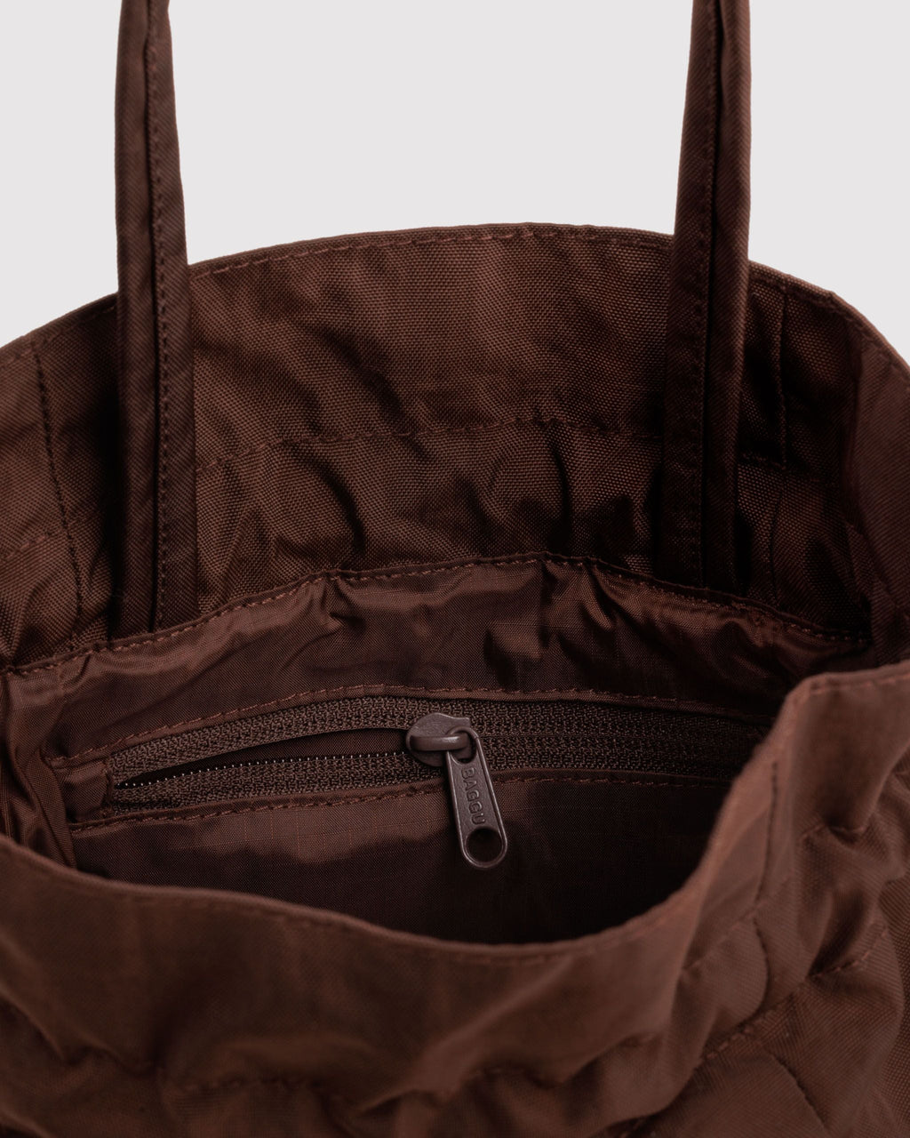 Nylon Drawstring Bag in Coffee - Hands Free Everyday Carry