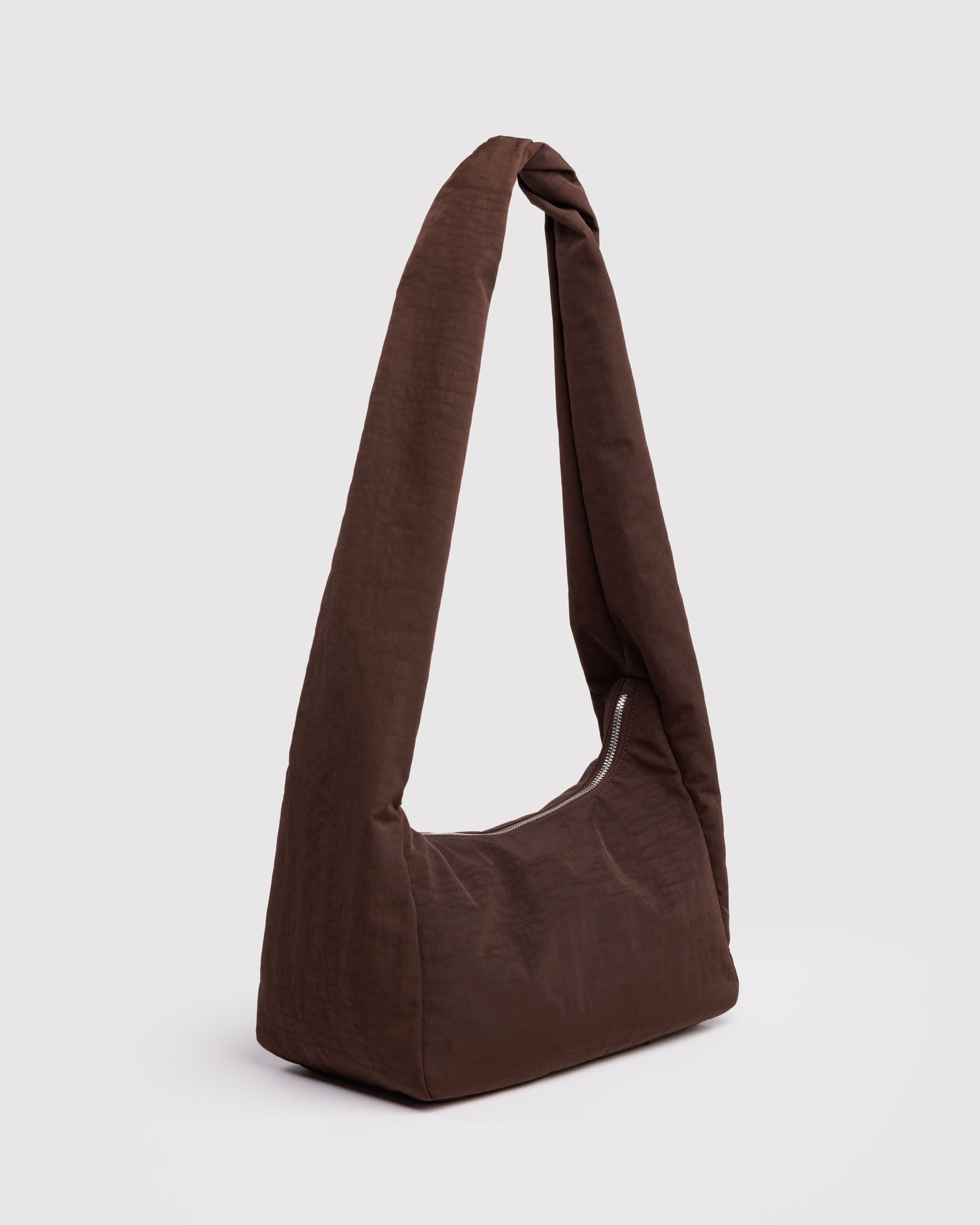 Nylon Meringue Bag in Coffee - Hands Free Everyday Carry
