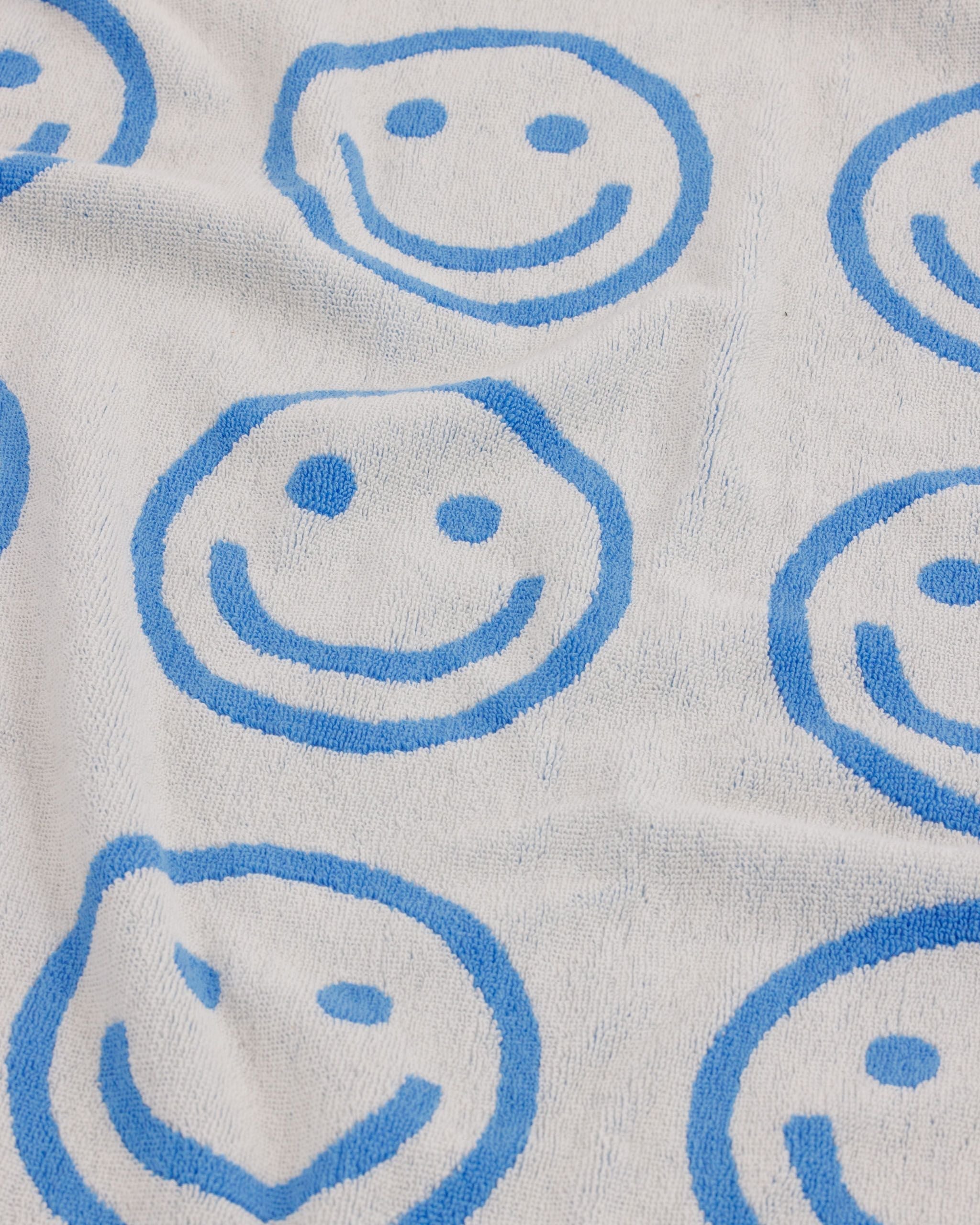 Bath Towel in Sky Blue Happy - Soft Everyday Essential